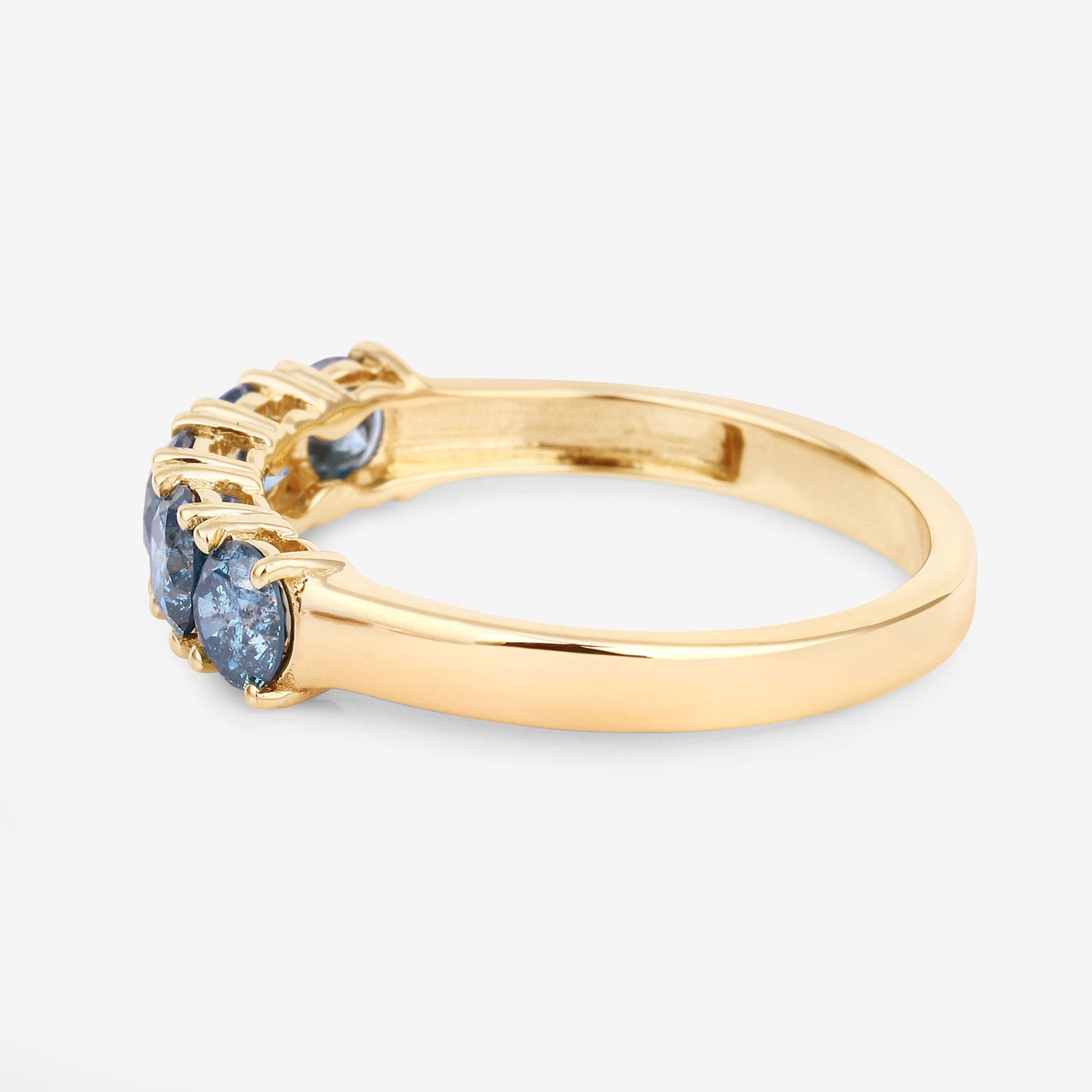 1.22 Carat Genuine Blue Diamond 14K Yellow Gold Ring