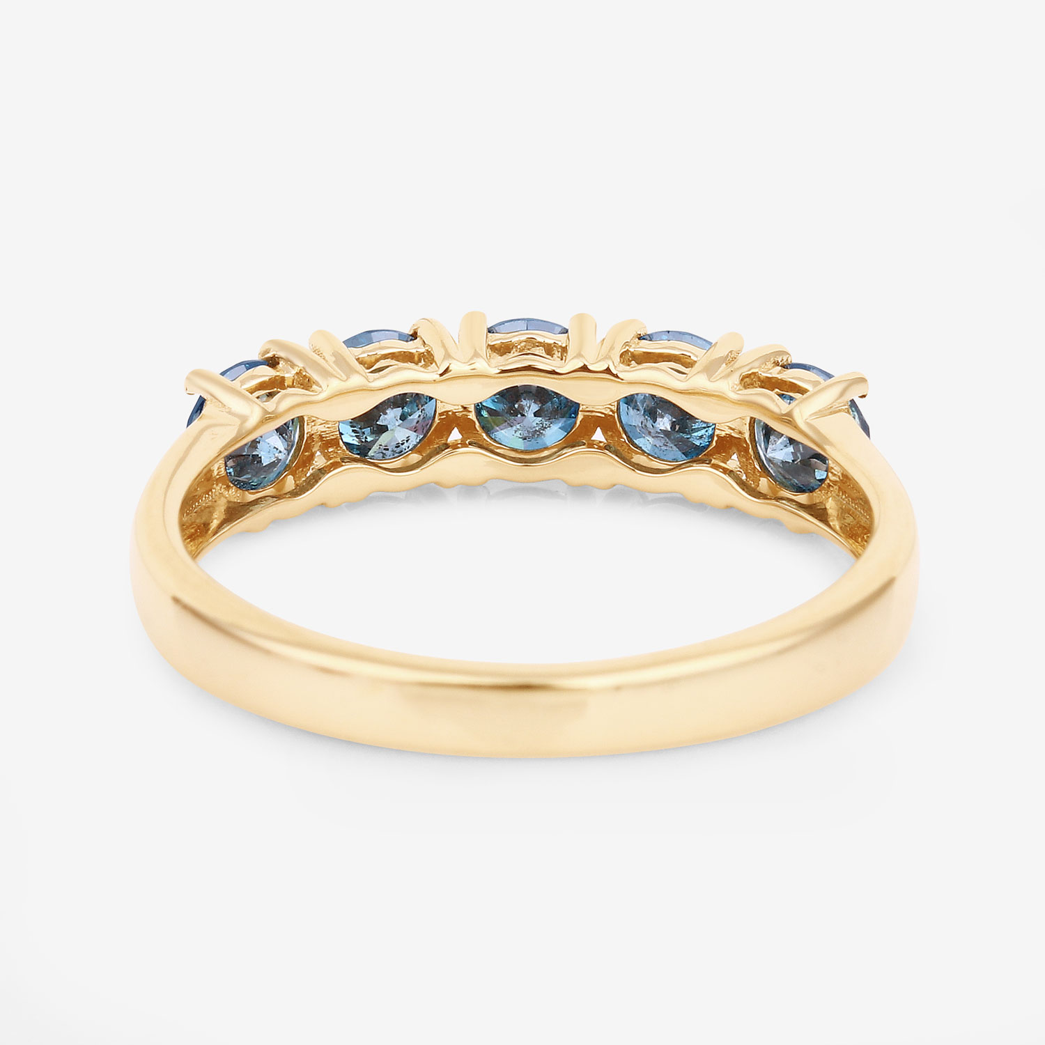 1.22 Carat Genuine Blue Diamond 14K Yellow Gold Ring