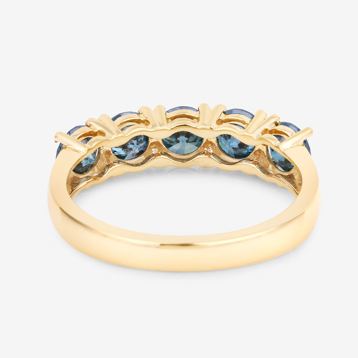 1.56 Carat Genuine Blue Diamond 14K Yellow Gold Ring