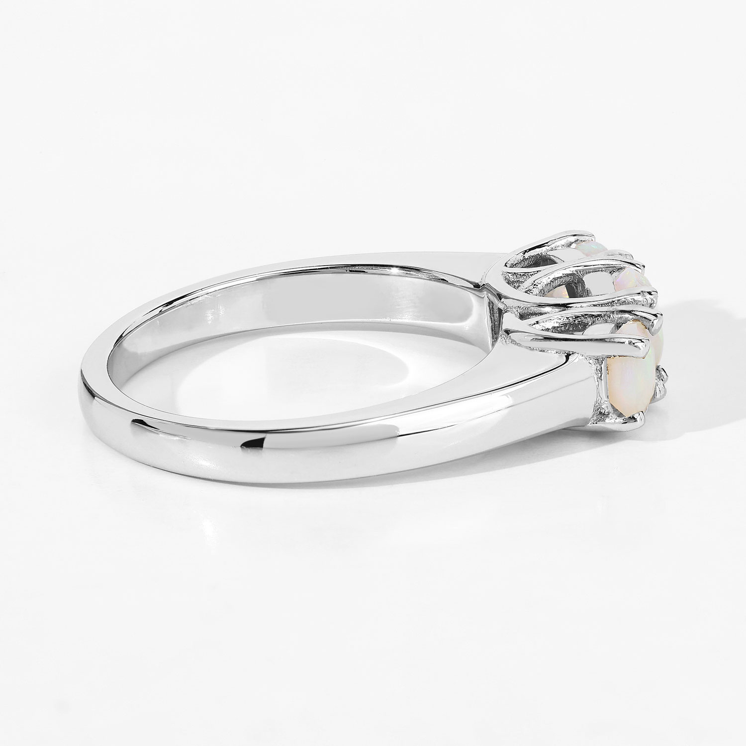 0.57 Carat Genuine Ethiopian Opal .925 Sterling Silver Ring