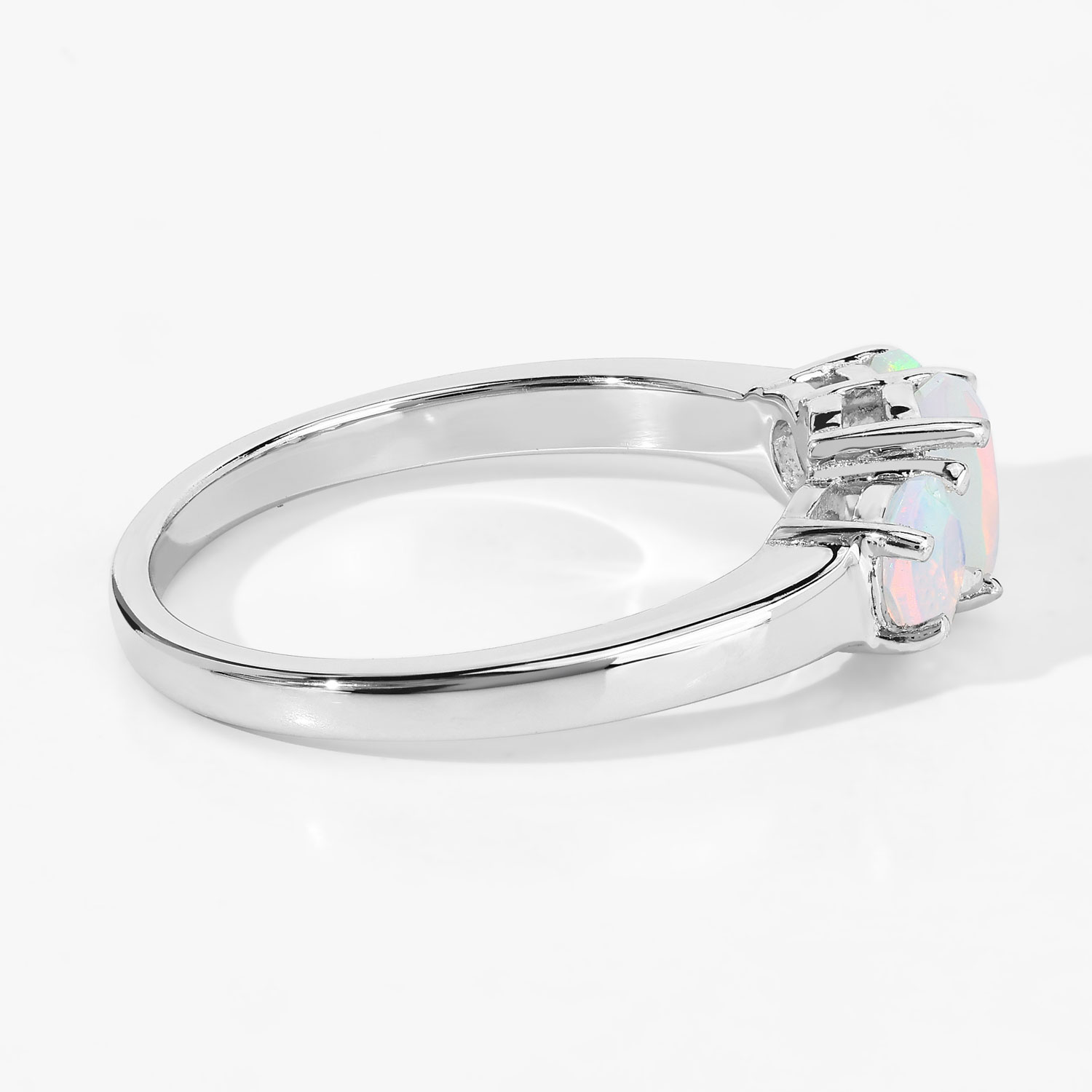 0.54 Carat Genuine Ethiopian Opal .925 Sterling Silver Ring