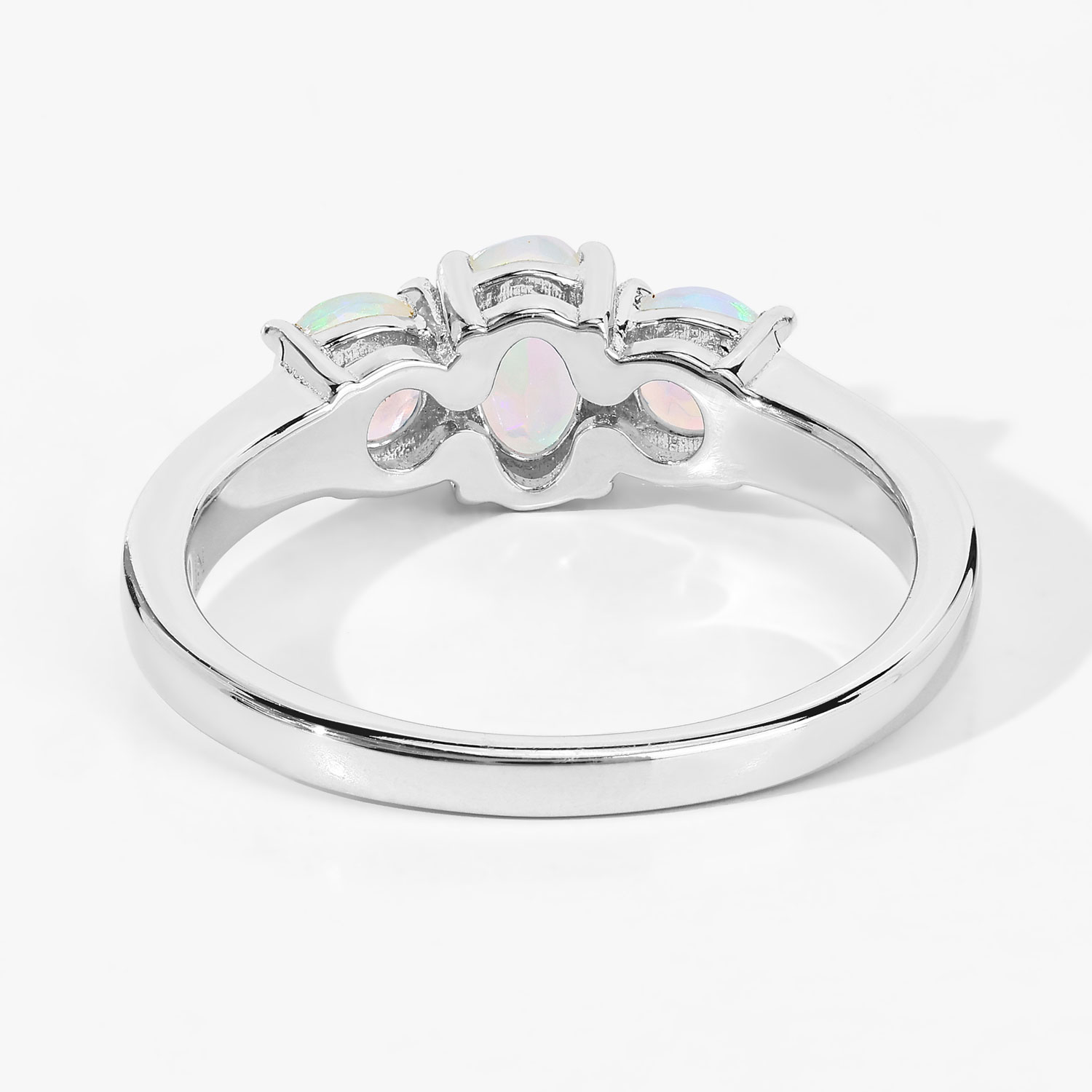 0.54 Carat Genuine Ethiopian Opal .925 Sterling Silver Ring