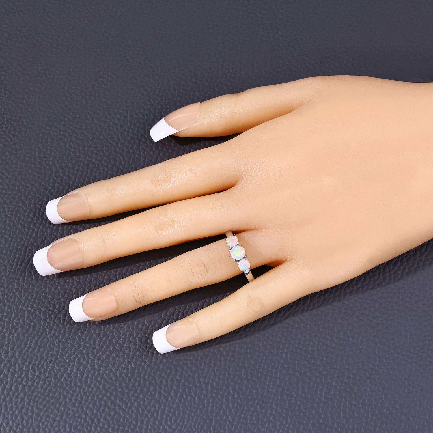 0.57 Carat Genuine Ethiopian Opal .925 Sterling Silver Ring