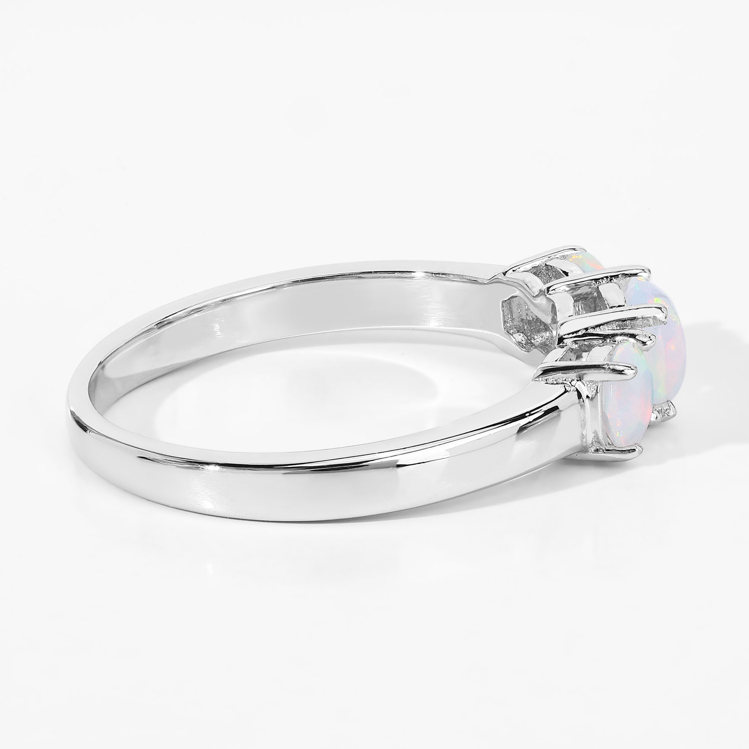 0.57 Carat Genuine Ethiopian Opal .925 Sterling Silver Ring