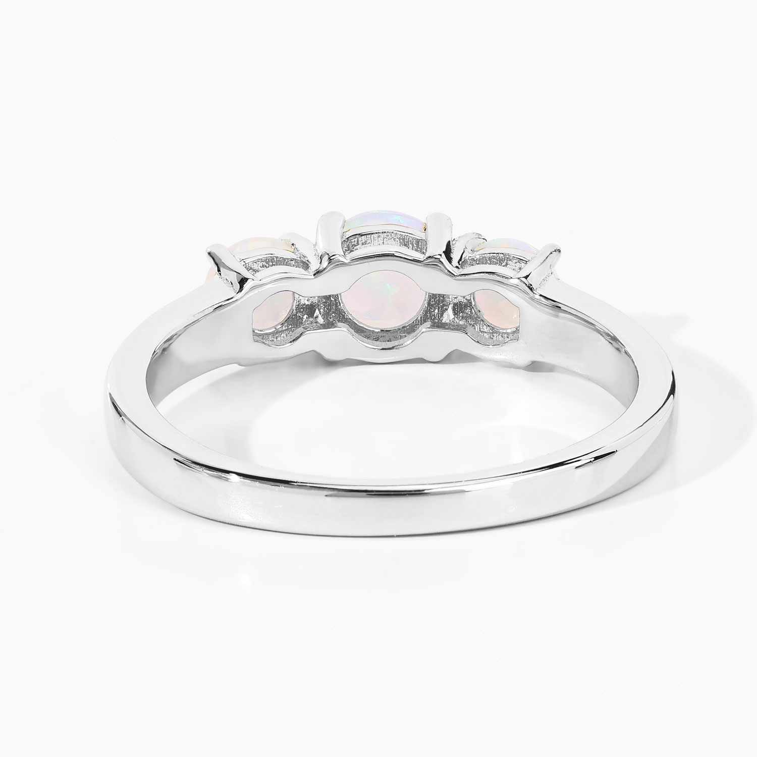 0.57 Carat Genuine Ethiopian Opal .925 Sterling Silver Ring