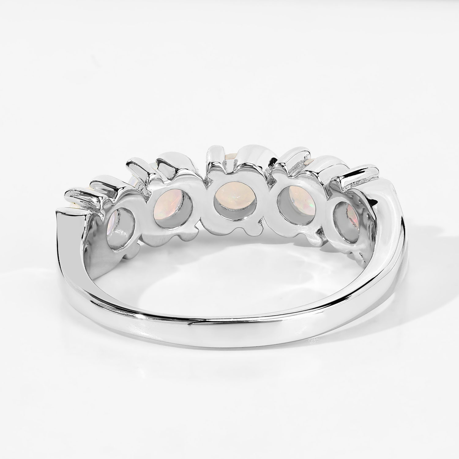 0.75 Carat Genuine Ethiopian Opal .925 Sterling Silver Ring