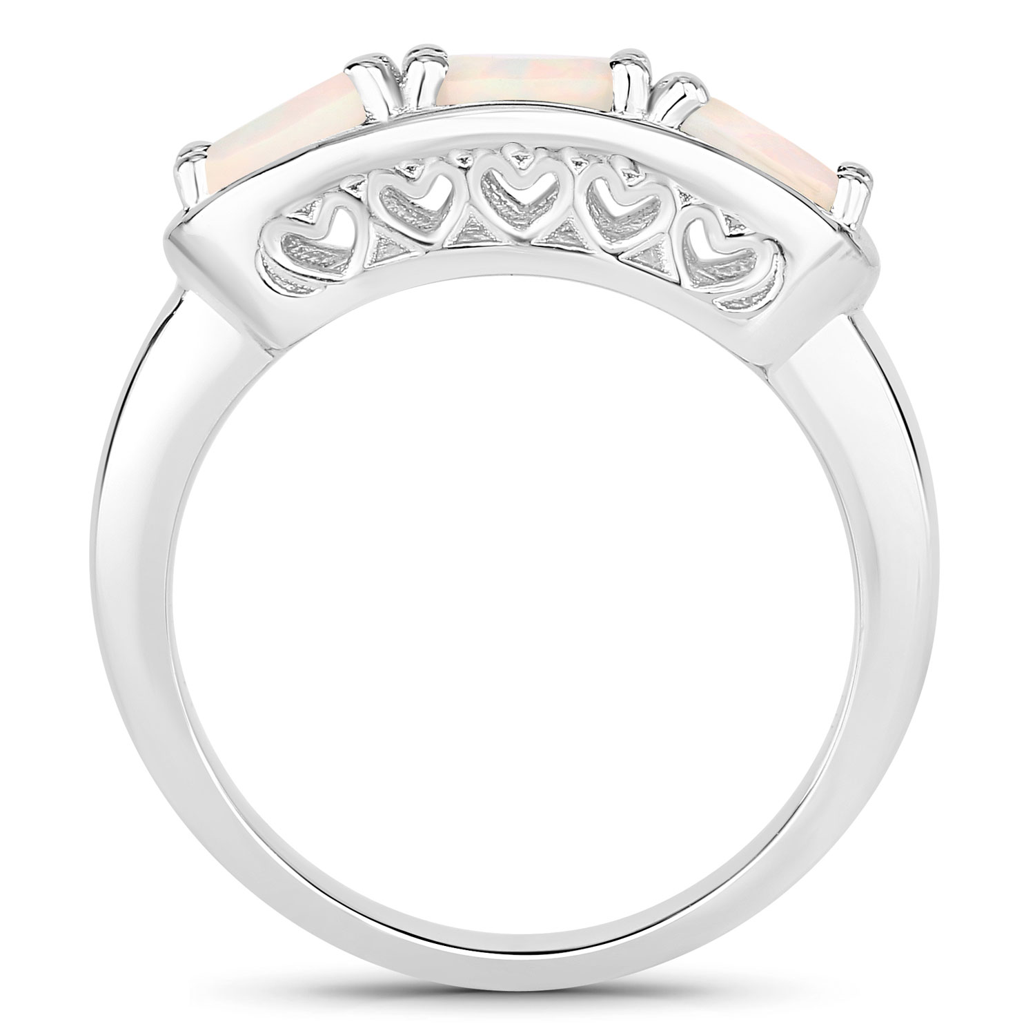 0.72 Carat Genuine Ethiopian Opal .925 Sterling Silver Ring