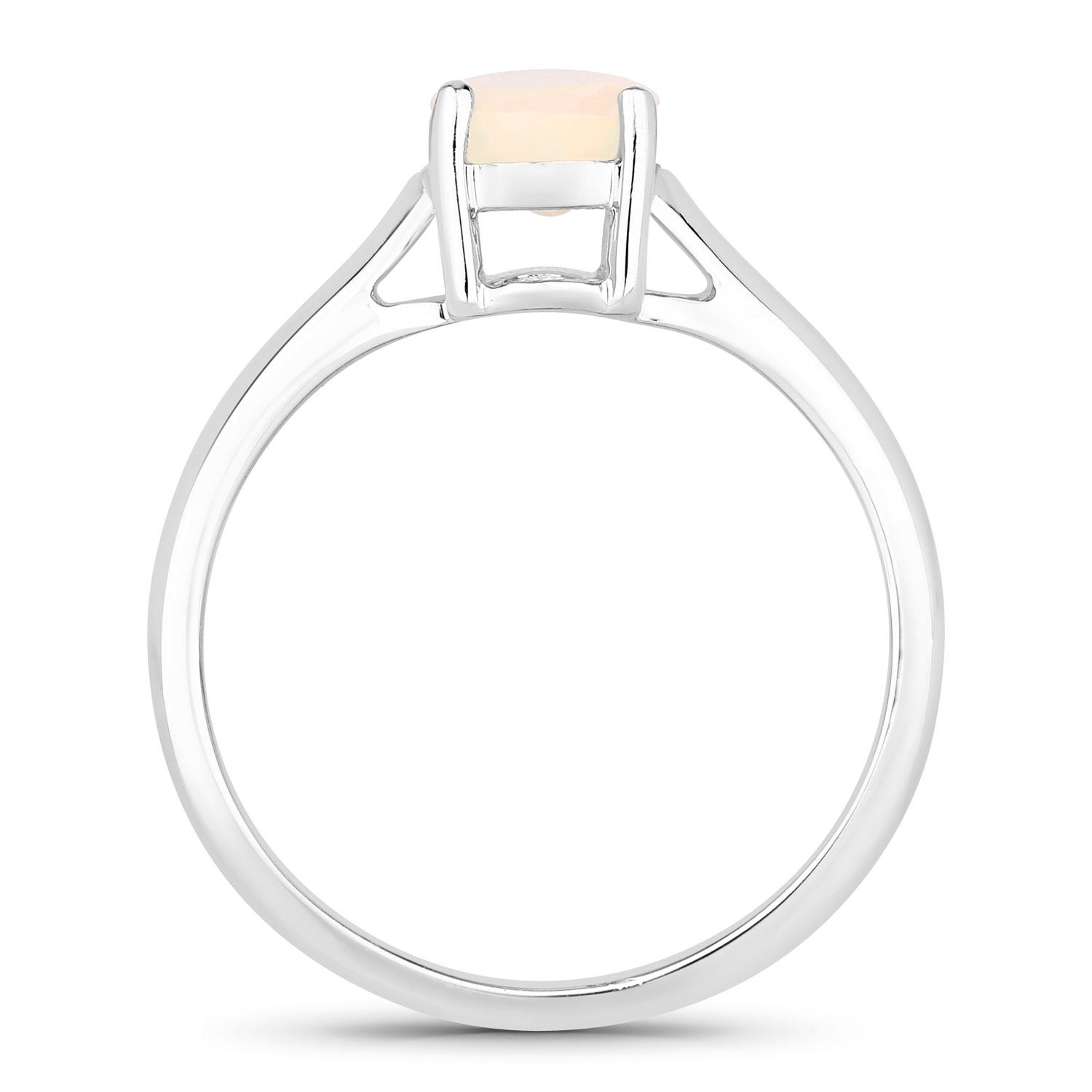 0.65 Carat Genuine Ethiopian Opal .925 Sterling Silver Ring