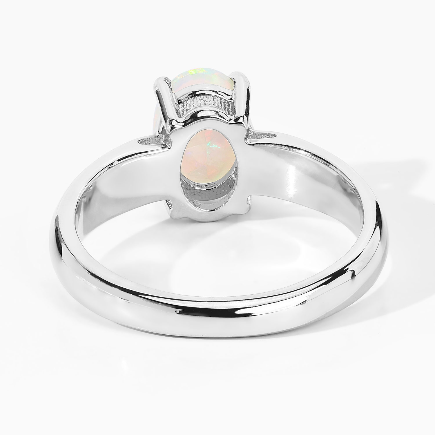 0.65 Carat Genuine Ethiopian Opal .925 Sterling Silver Ring
