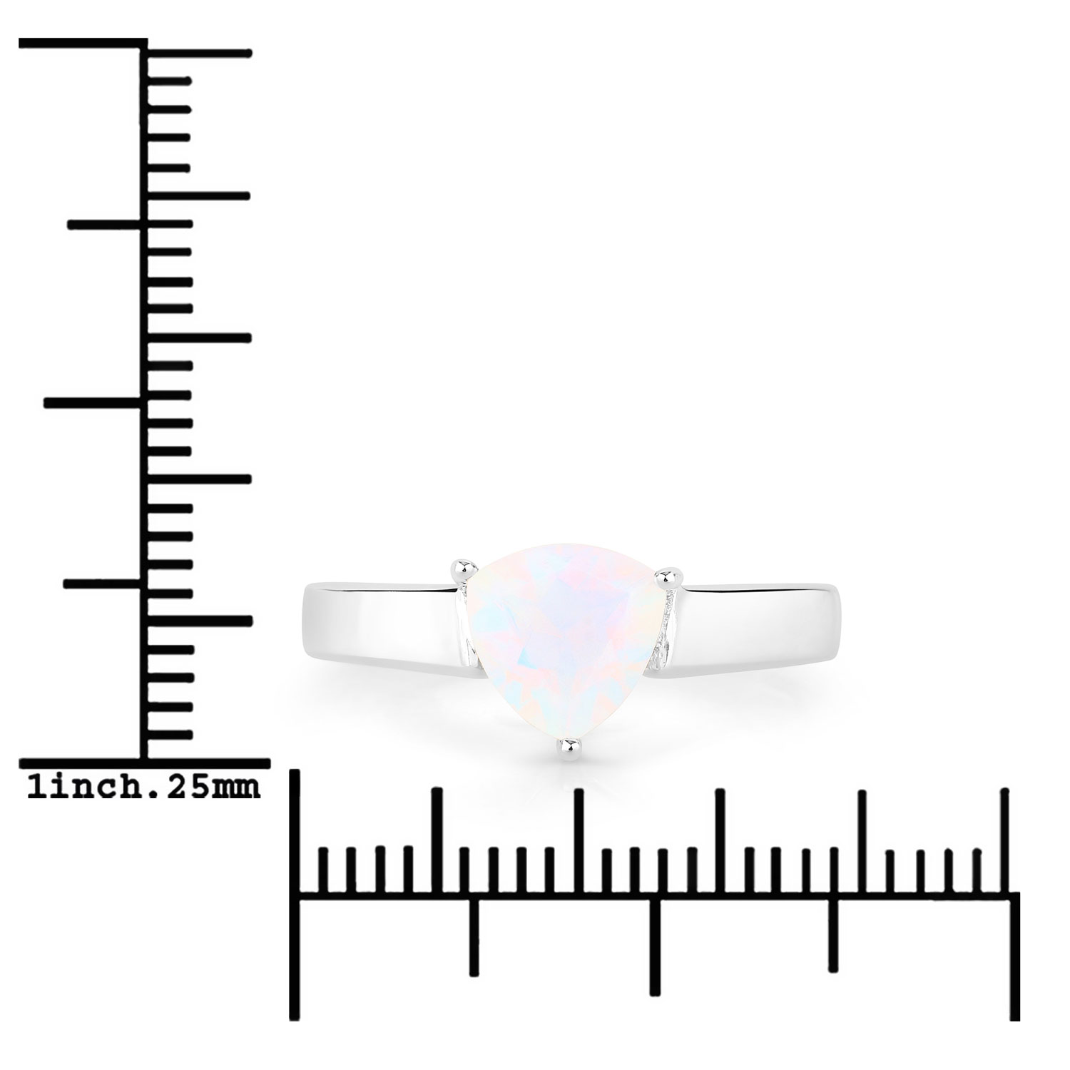 0.60 Carat Genuine Ethiopian Opal .925 Sterling Silver Ring