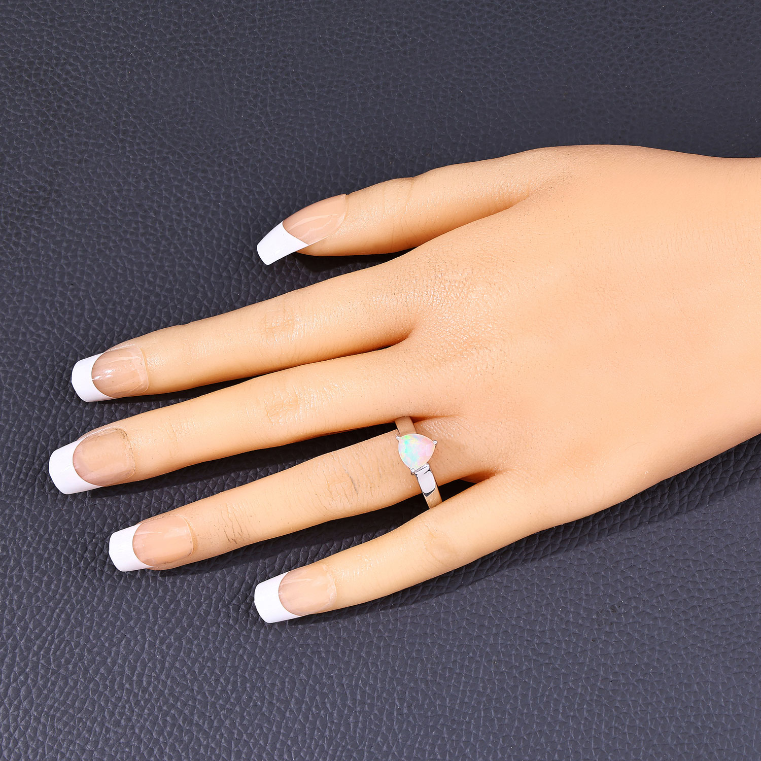 0.60 Carat Genuine Ethiopian Opal .925 Sterling Silver Ring