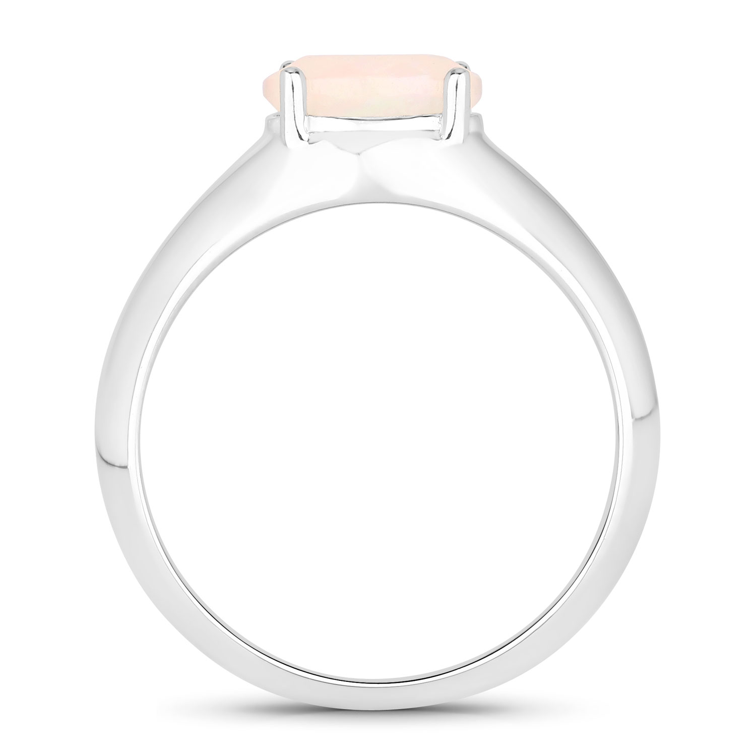 0.65 Carat Genuine Ethiopian Opal .925 Sterling Silver Ring