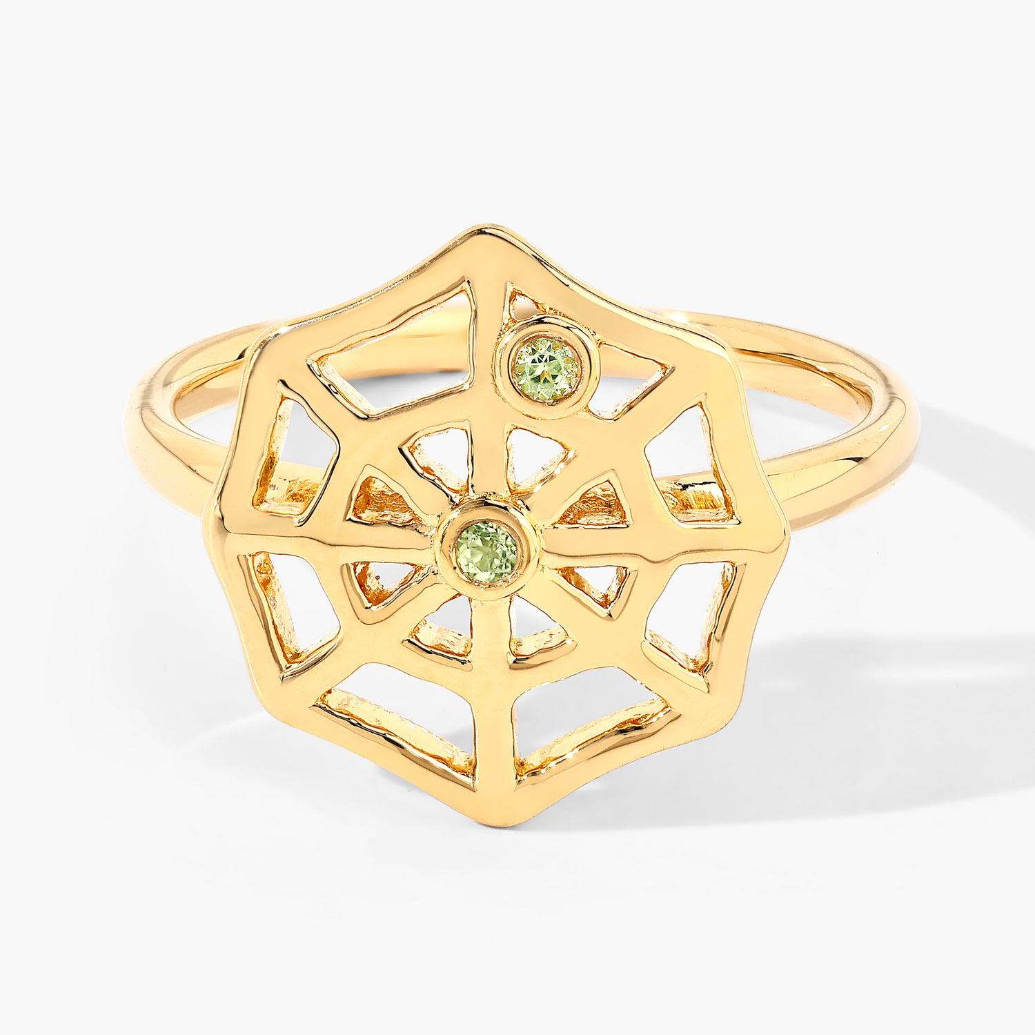 0.04 Carat Genuine Peridot .925 Sterling Silver Ring