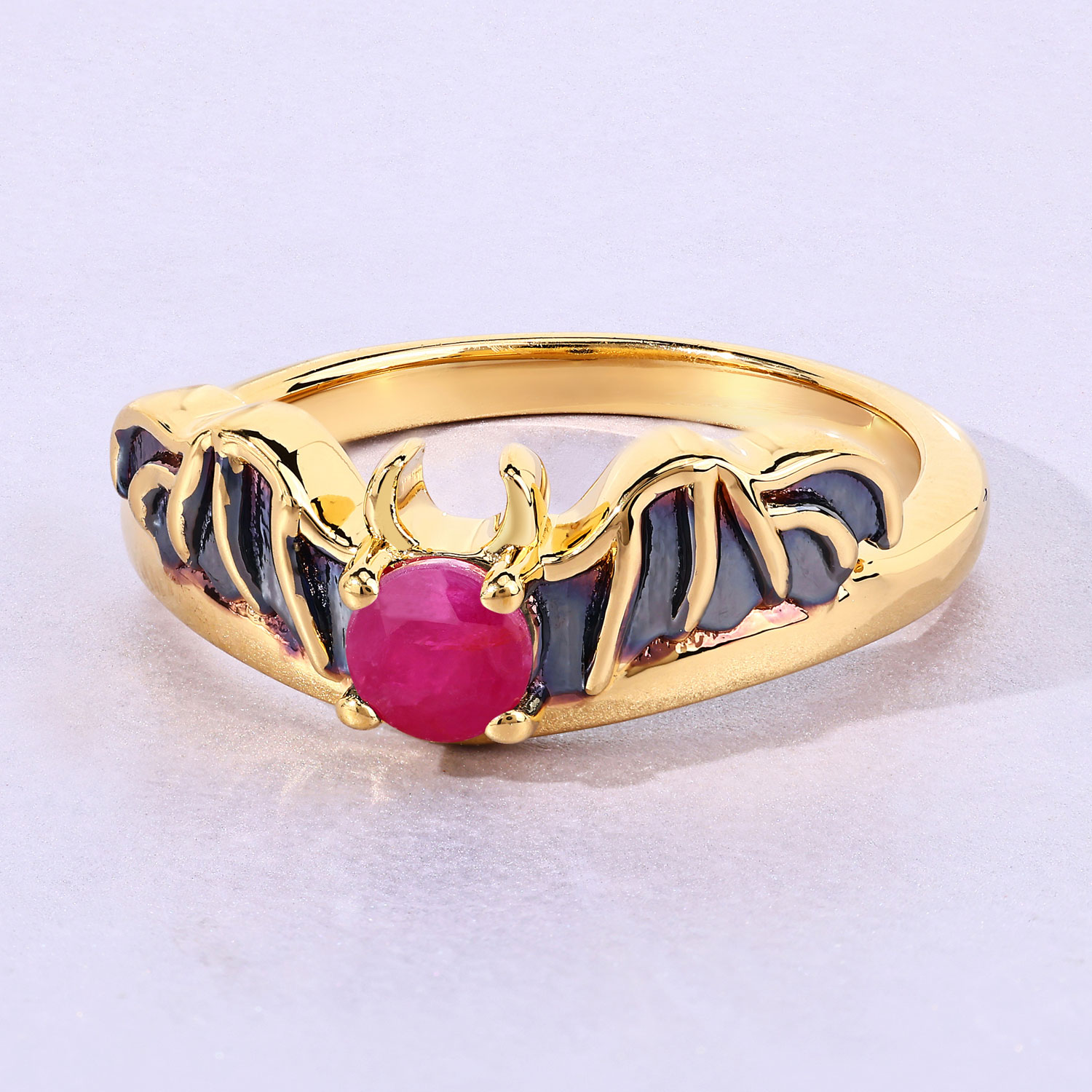 0.33 Carat Genuine Ruby .925 Sterling Silver Ring