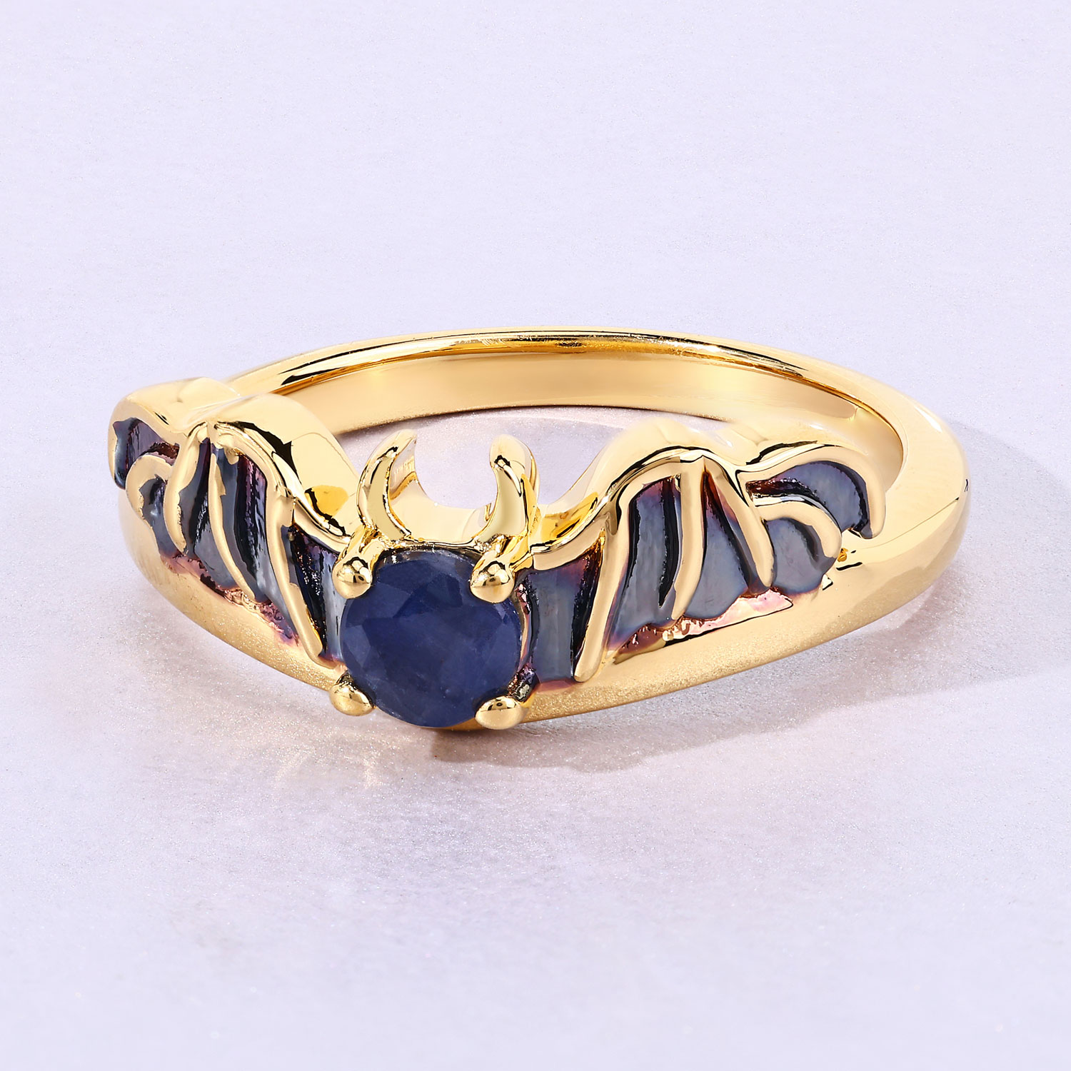 0.27 Carat Genuine Blue Sapphire .925 Sterling Silver Ring