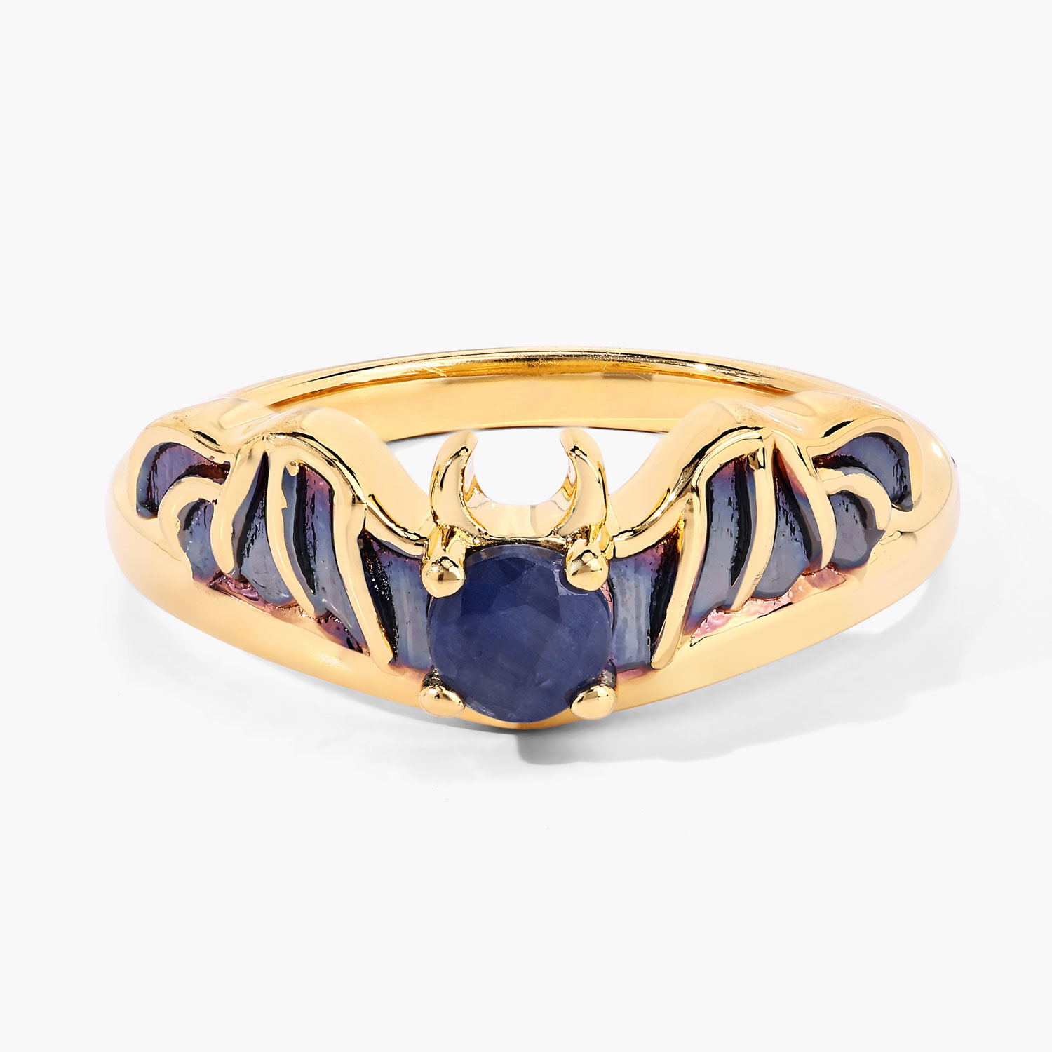 0.27 Carat Genuine Blue Sapphire .925 Sterling Silver Ring