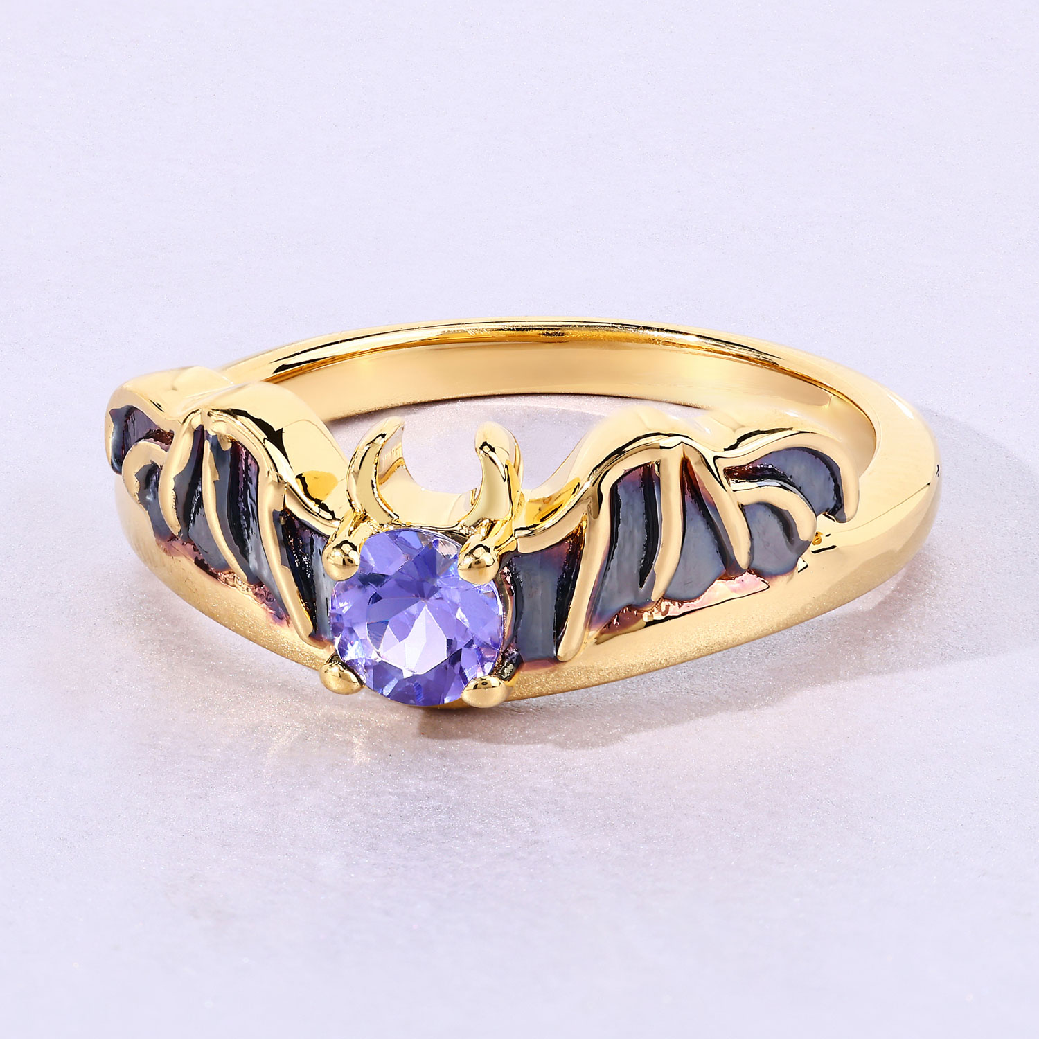 0.23 Carat Genuine Tanzanite .925 Sterling Silver Ring