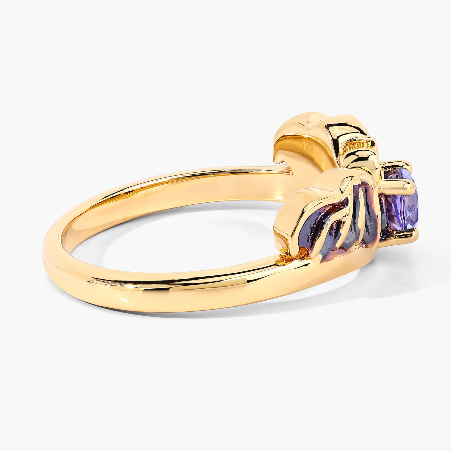 0.23 Carat Genuine Tanzanite .925 Sterling Silver Ring