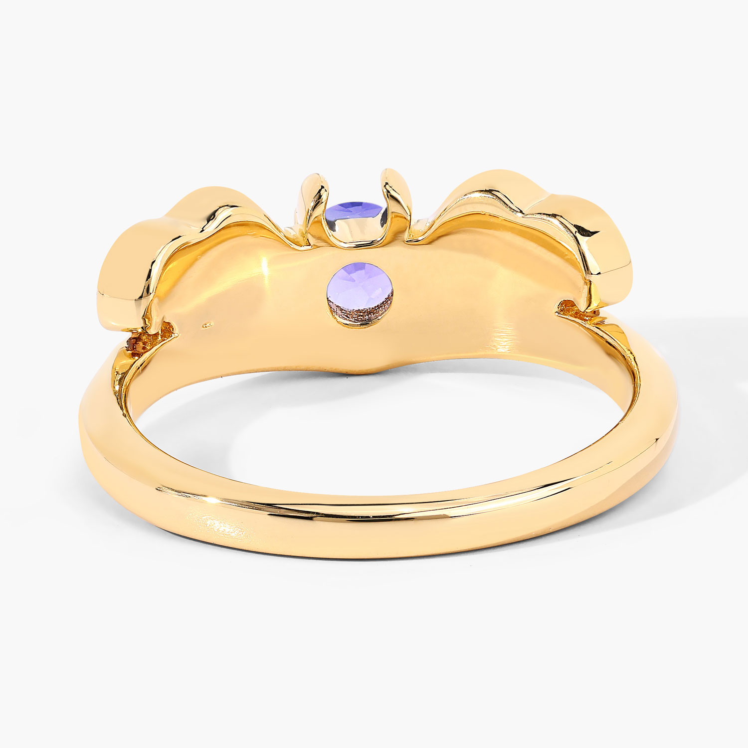 0.23 Carat Genuine Tanzanite .925 Sterling Silver Ring