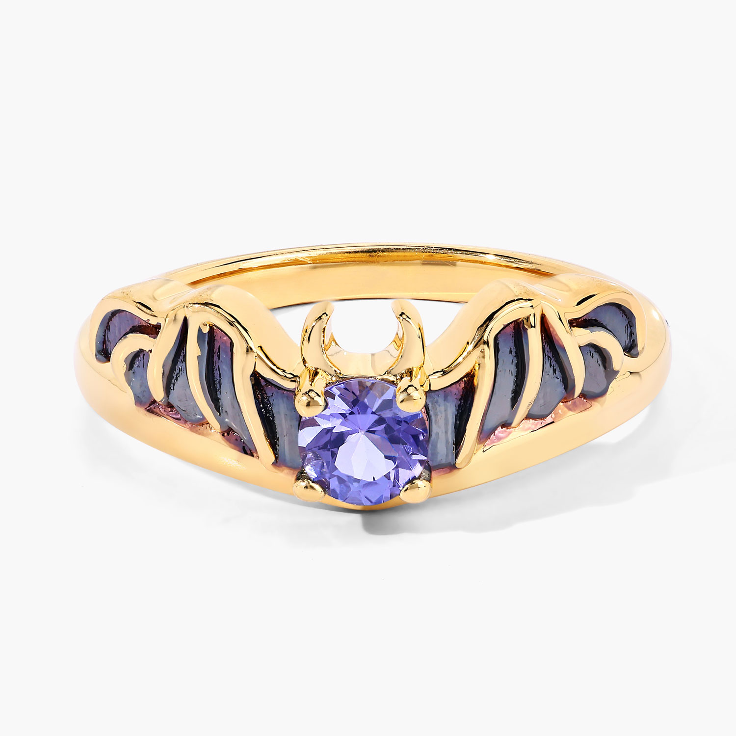 0.23 Carat Genuine Tanzanite .925 Sterling Silver Ring