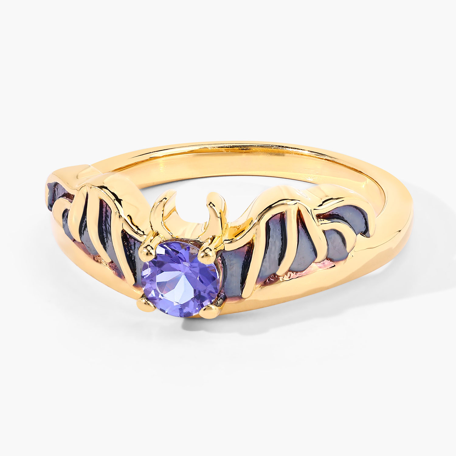 0.23 Carat Genuine Tanzanite .925 Sterling Silver Ring