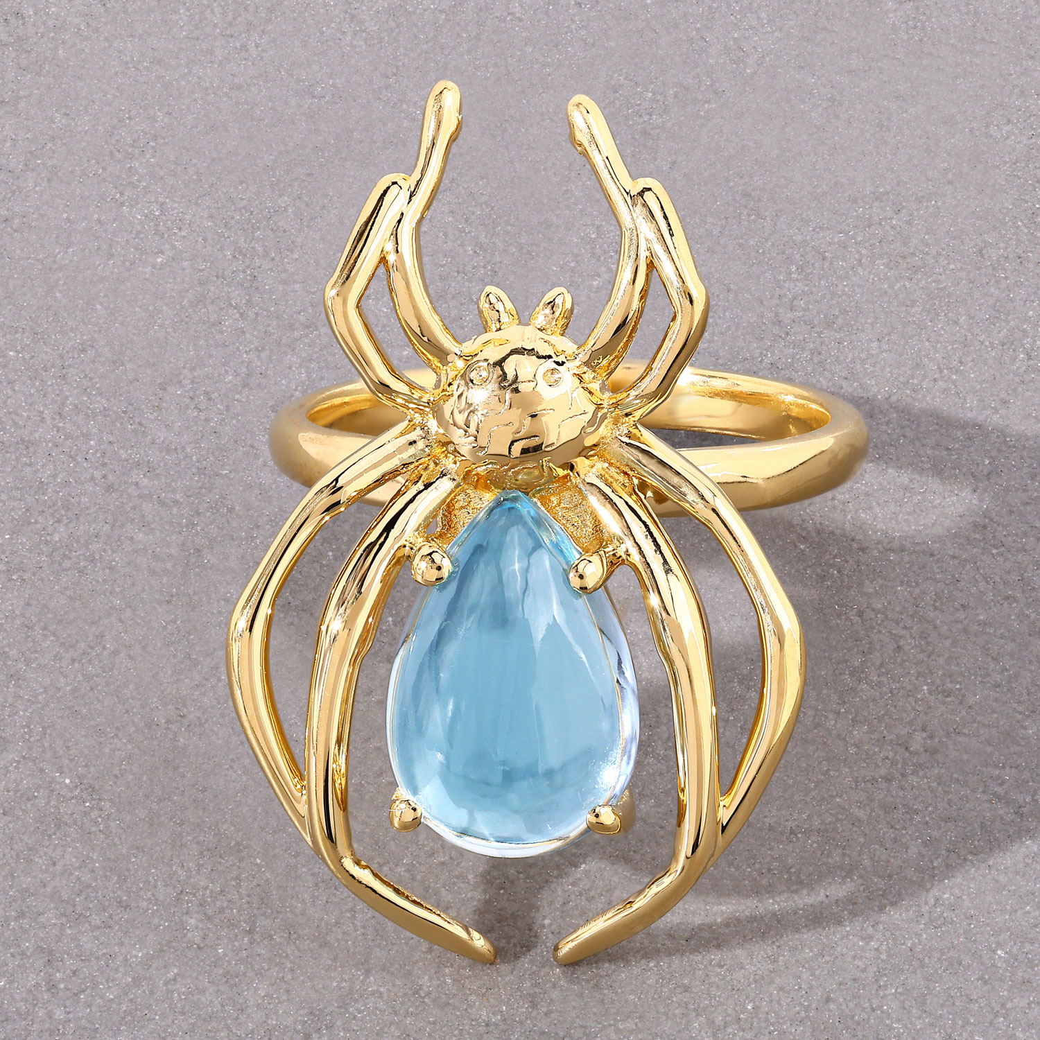 4.50 Carat Genuine Blue Topaz .925 Sterling Silver Ring