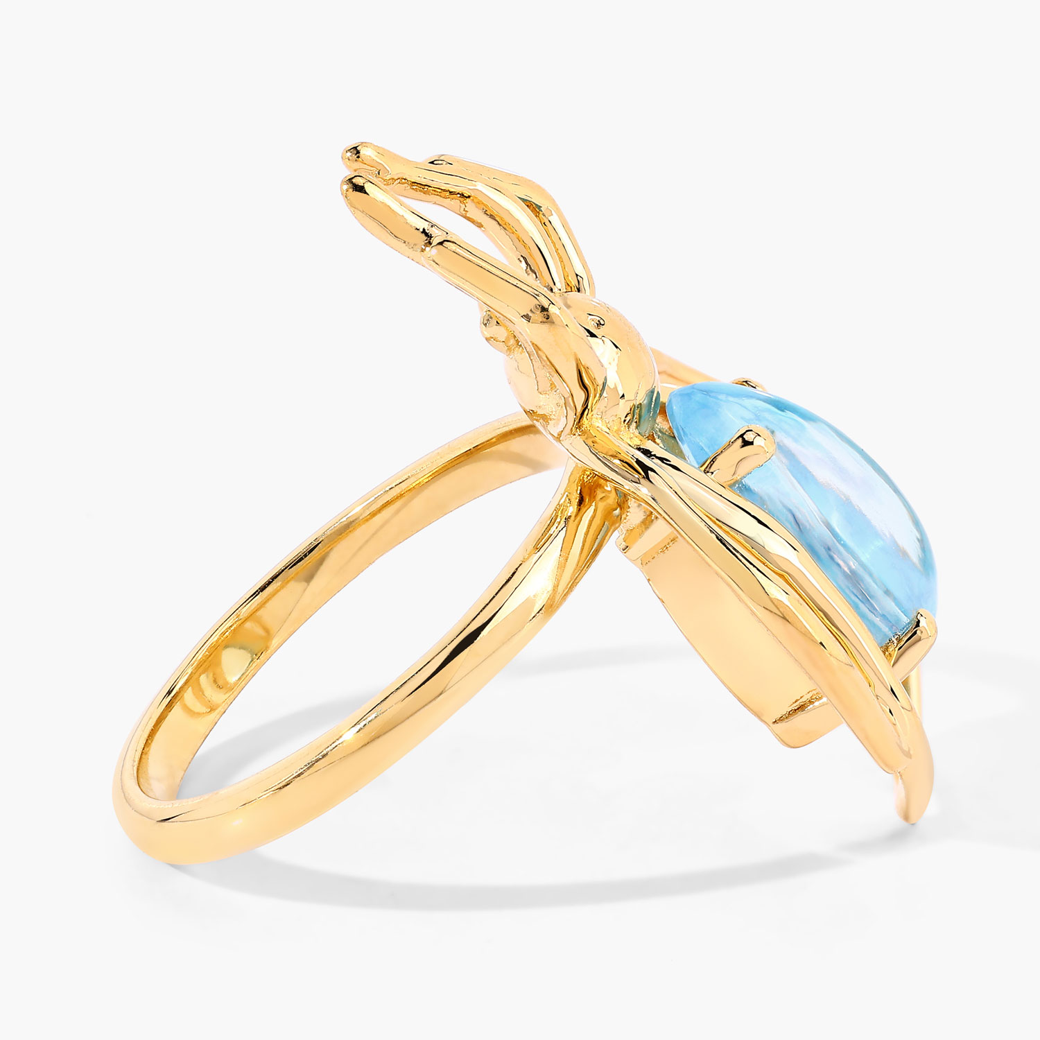 4.50 Carat Genuine Blue Topaz .925 Sterling Silver Ring