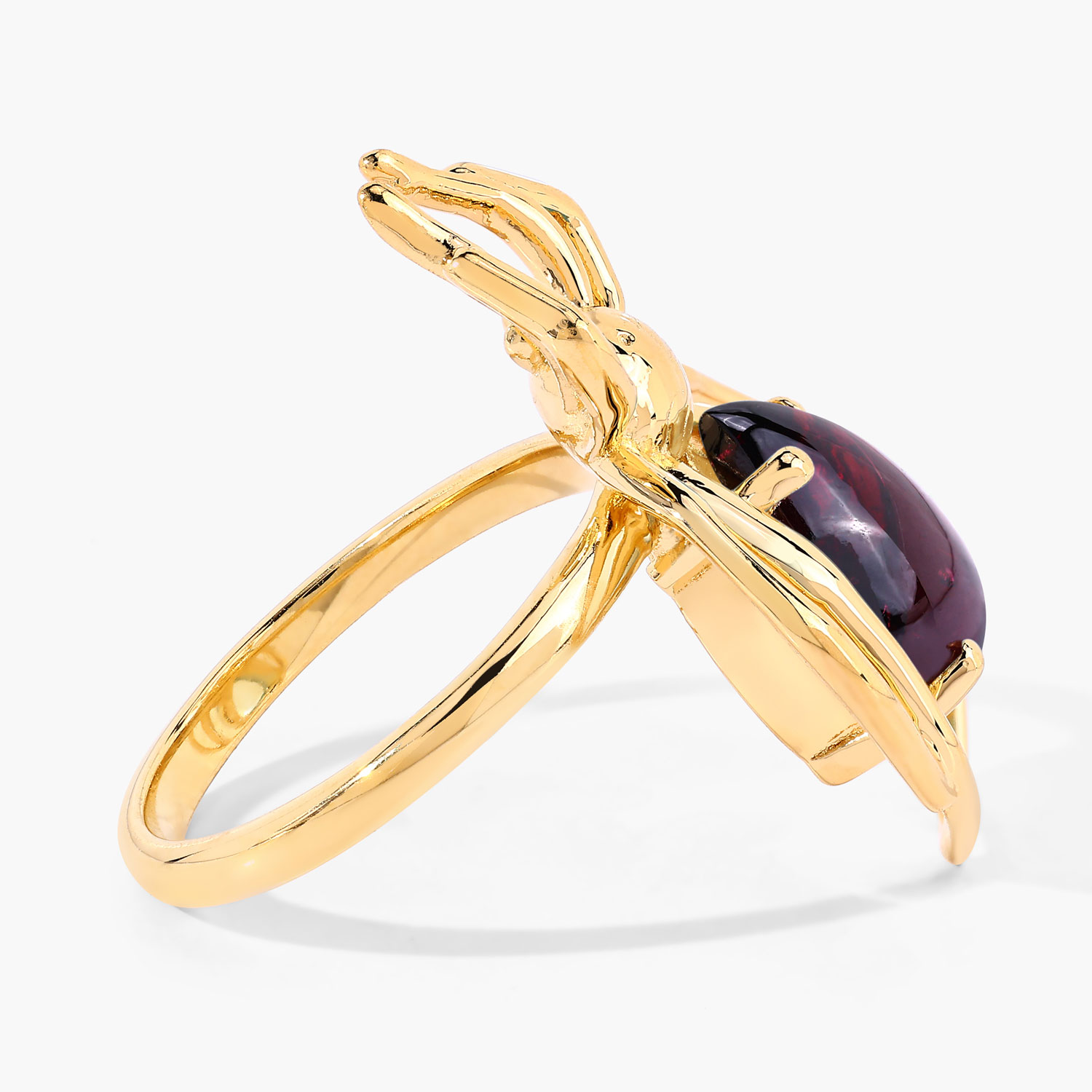 3.00 Carat Genuine Garnet .925 Sterling Silver Ring