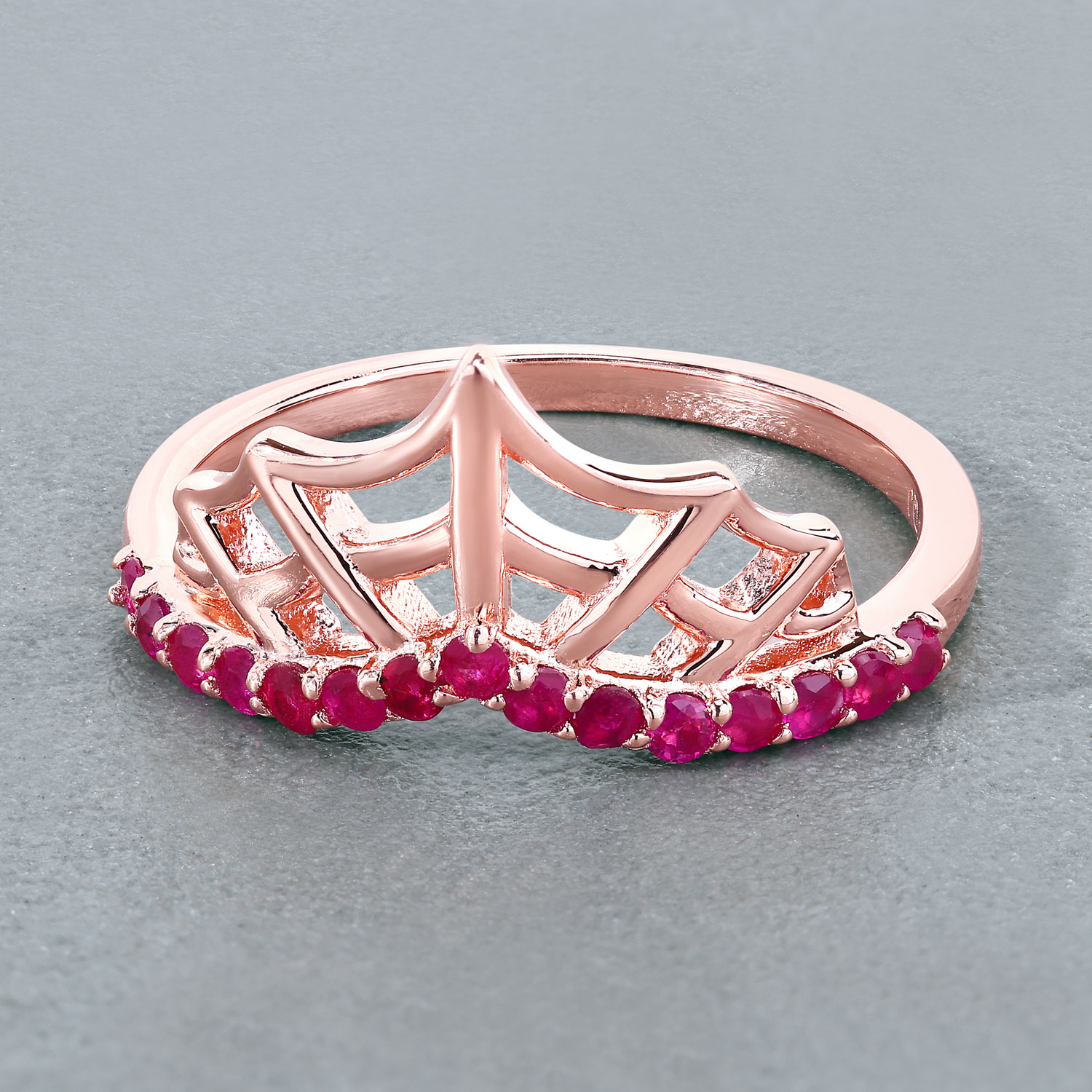 0.30 Carat Genuine Ruby .925 Sterling Silver Ring