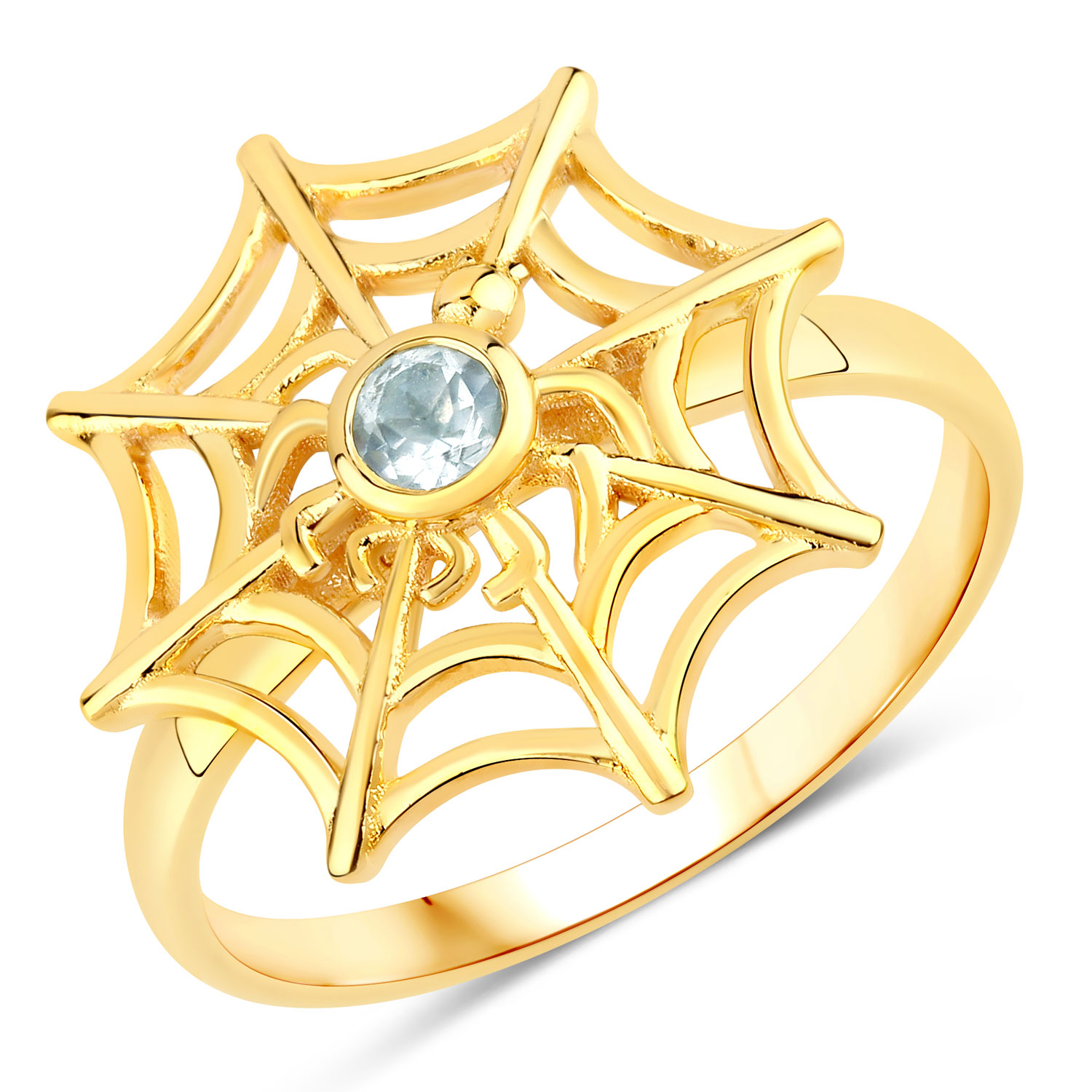 0.12 Carat Genuine Blue Topaz .925 Sterling Silver Ring