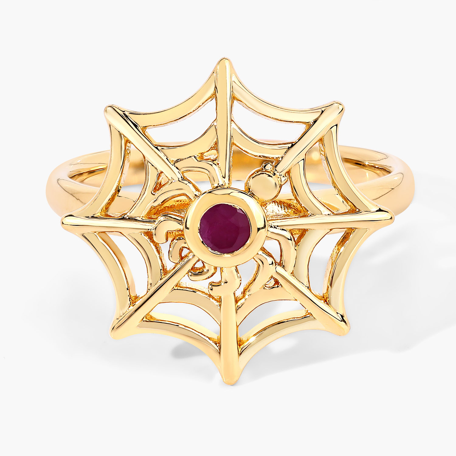 0.13 Carat Genuine Ruby .925 Sterling Silver Ring