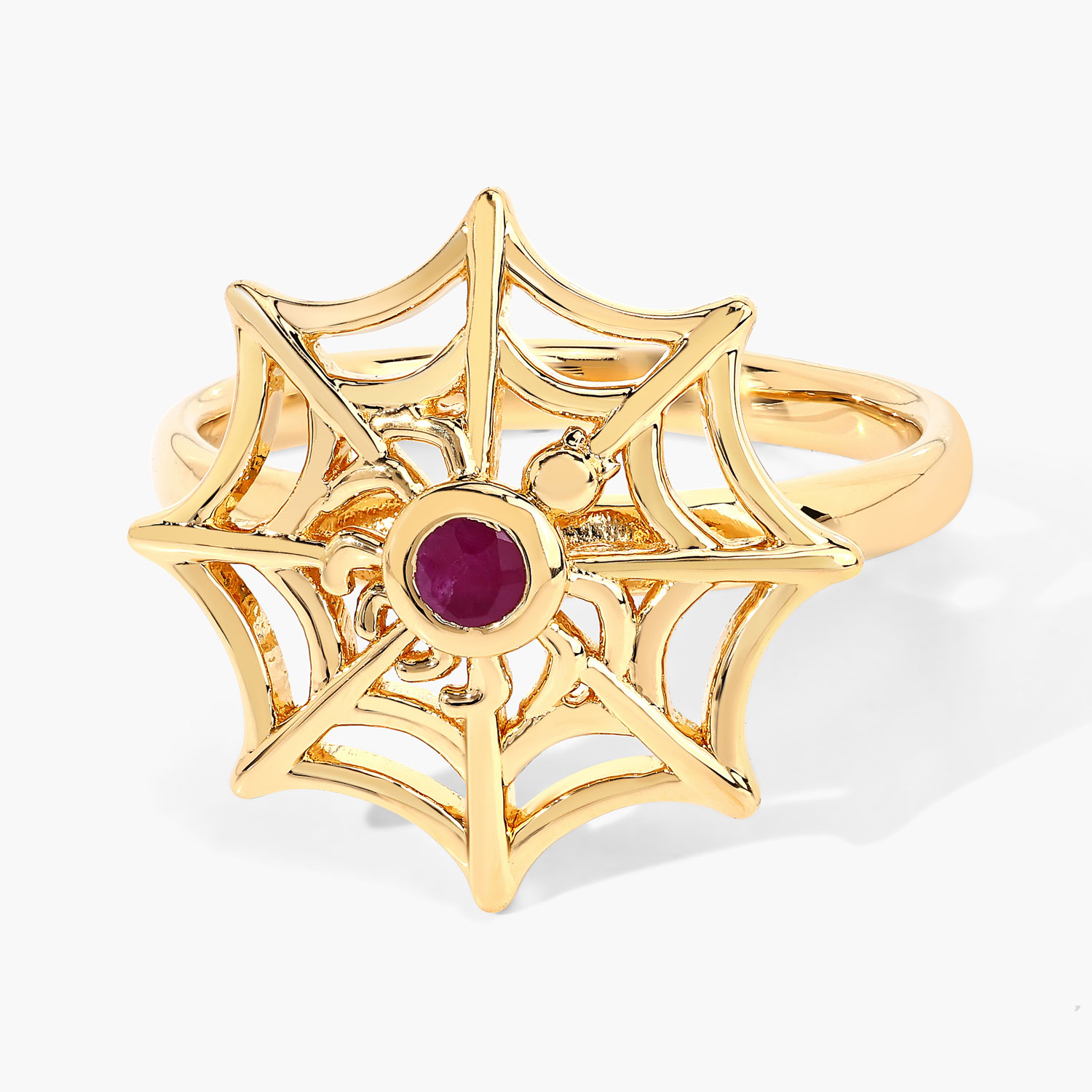 0.13 Carat Genuine Ruby .925 Sterling Silver Ring