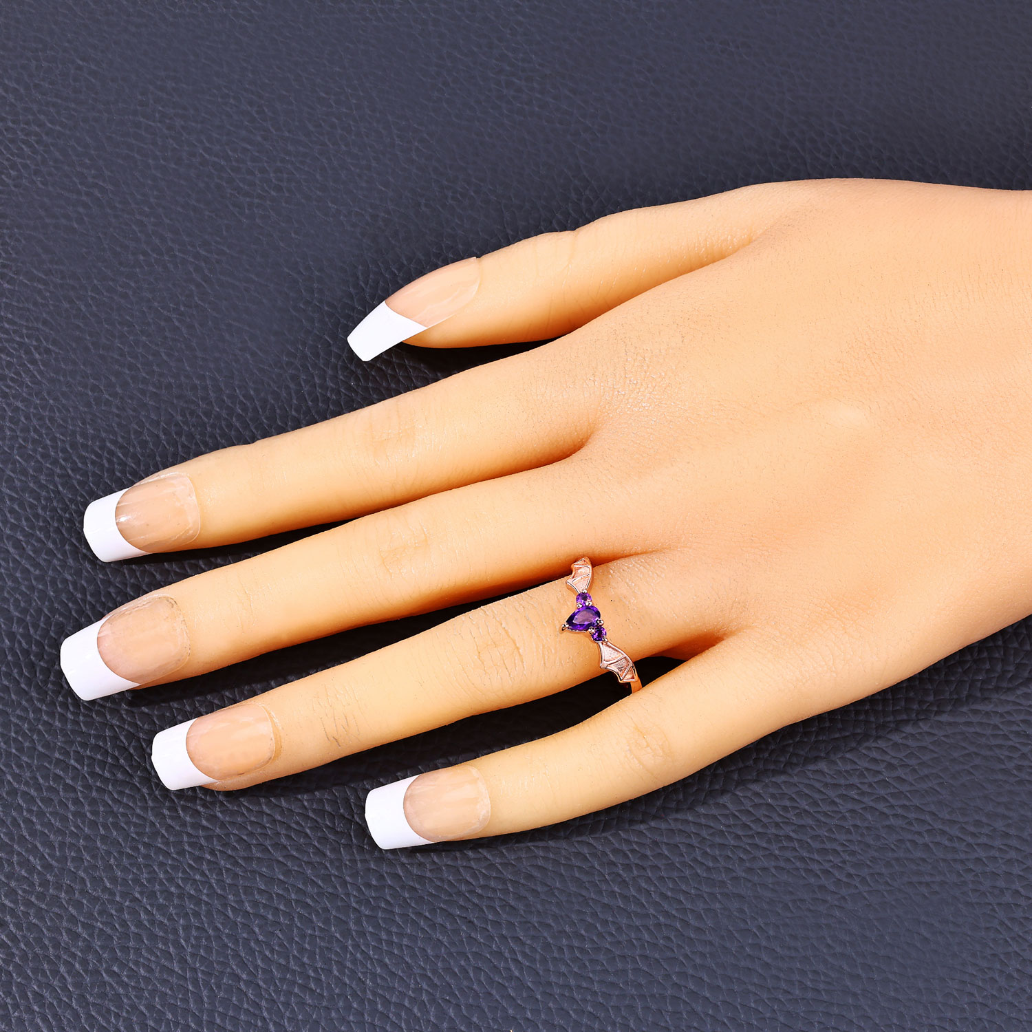 0.25 Carat Genuine Amethyst .925 Sterling Silver Ring