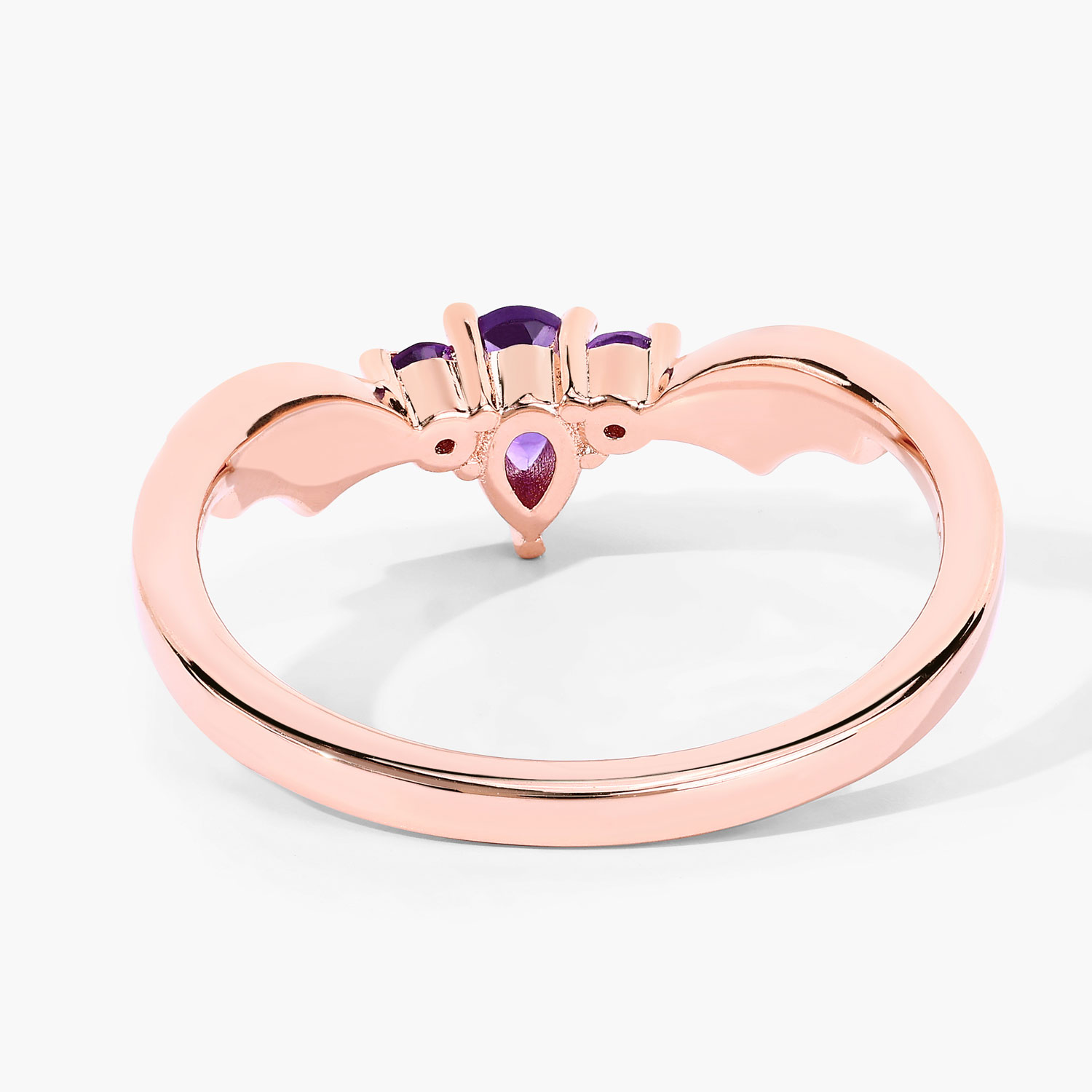 0.25 Carat Genuine Amethyst .925 Sterling Silver Ring