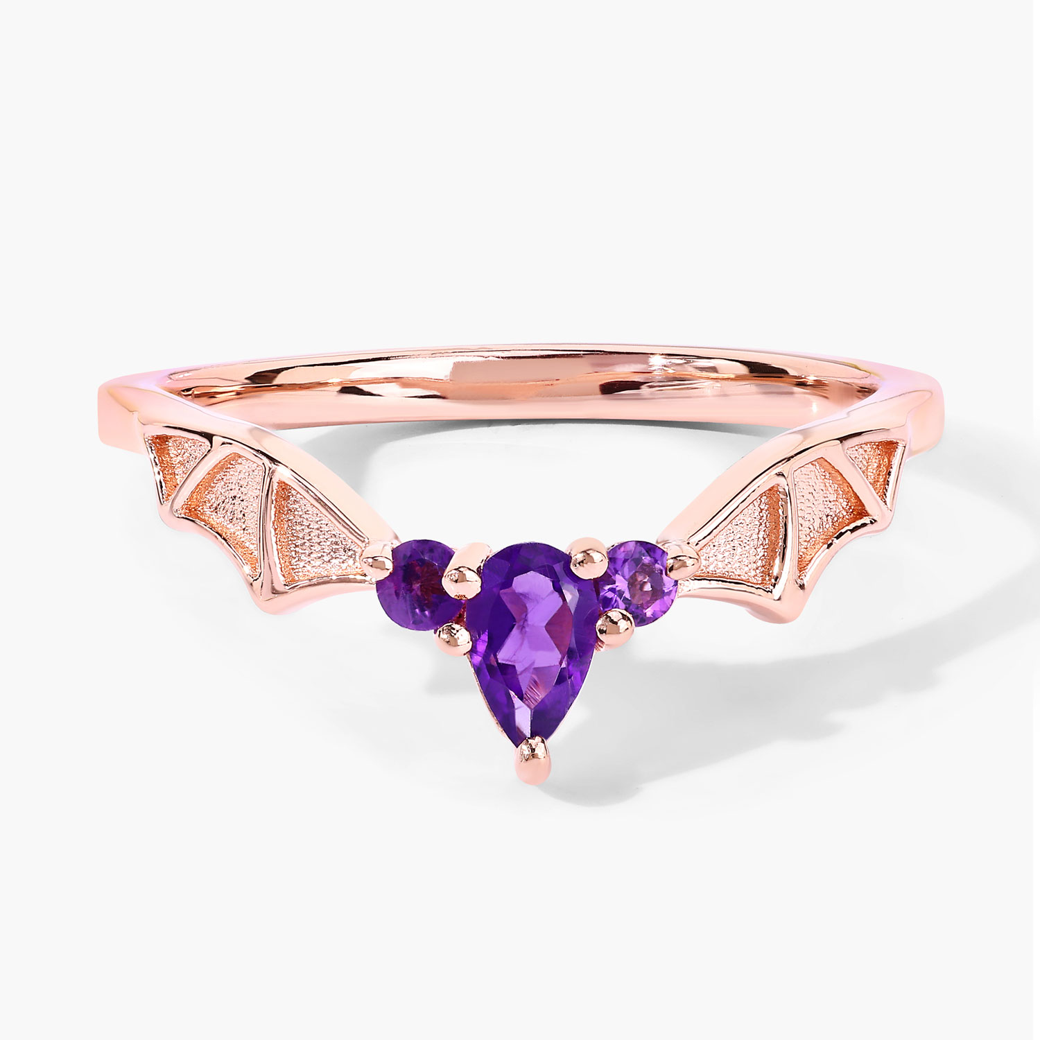 0.25 Carat Genuine Amethyst .925 Sterling Silver Ring