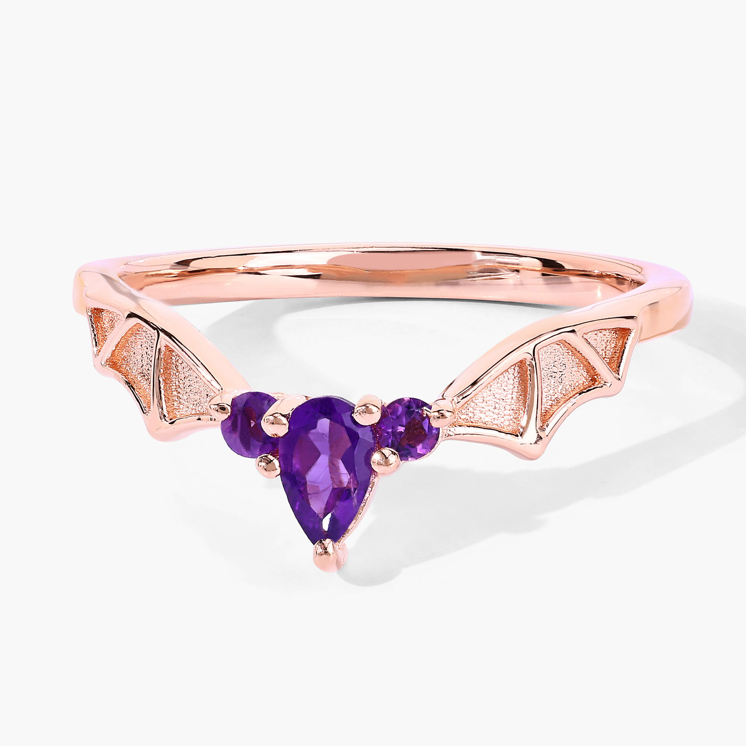 0.25 Carat Genuine Amethyst .925 Sterling Silver Ring