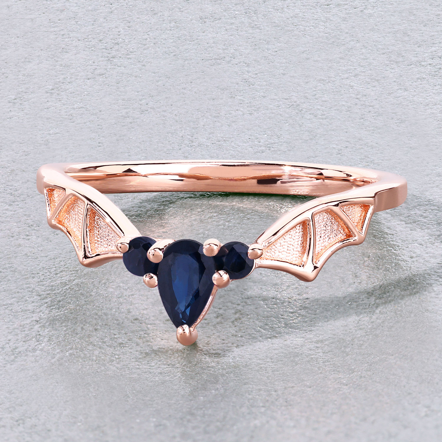 0.29 Carat Genuine Blue Sapphire .925 Sterling Silver Ring