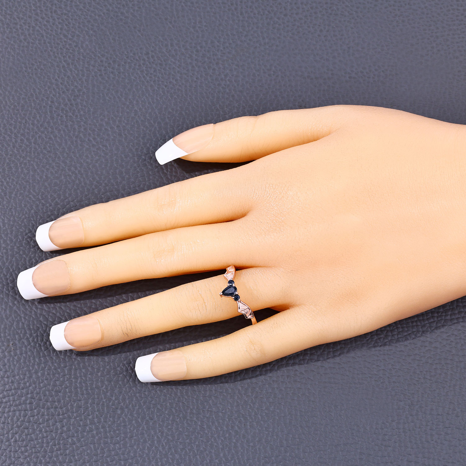 0.29 Carat Genuine Blue Sapphire .925 Sterling Silver Ring