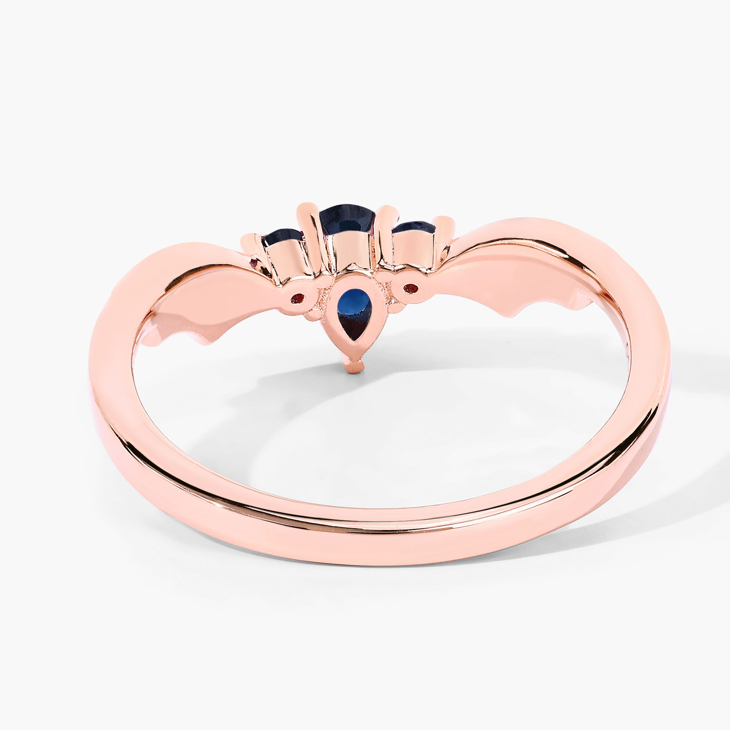 0.29 Carat Genuine Blue Sapphire .925 Sterling Silver Ring