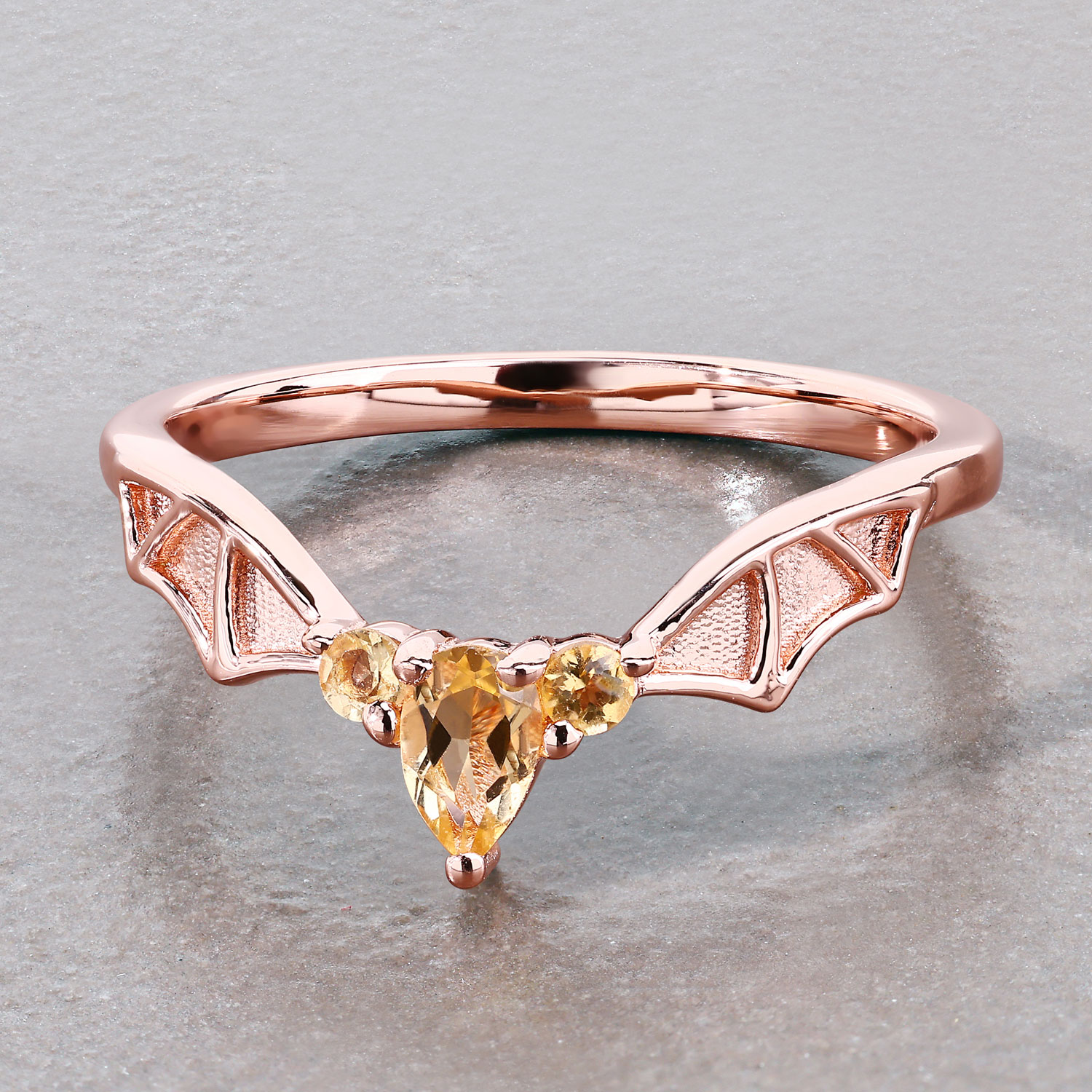 0.28 Carat Genuine Citrine .925 Sterling Silver Ring