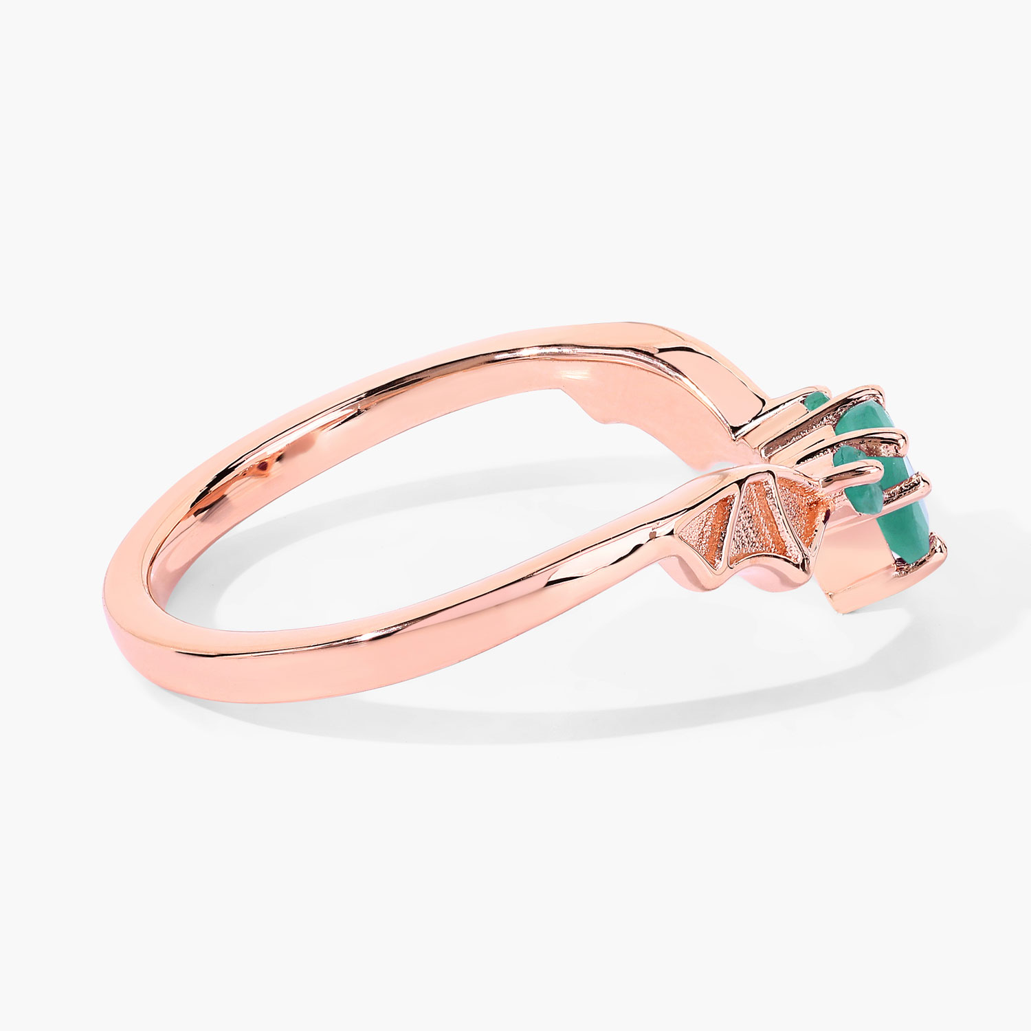 0.29 Carat Genuine Emerald .925 Sterling Silver Ring