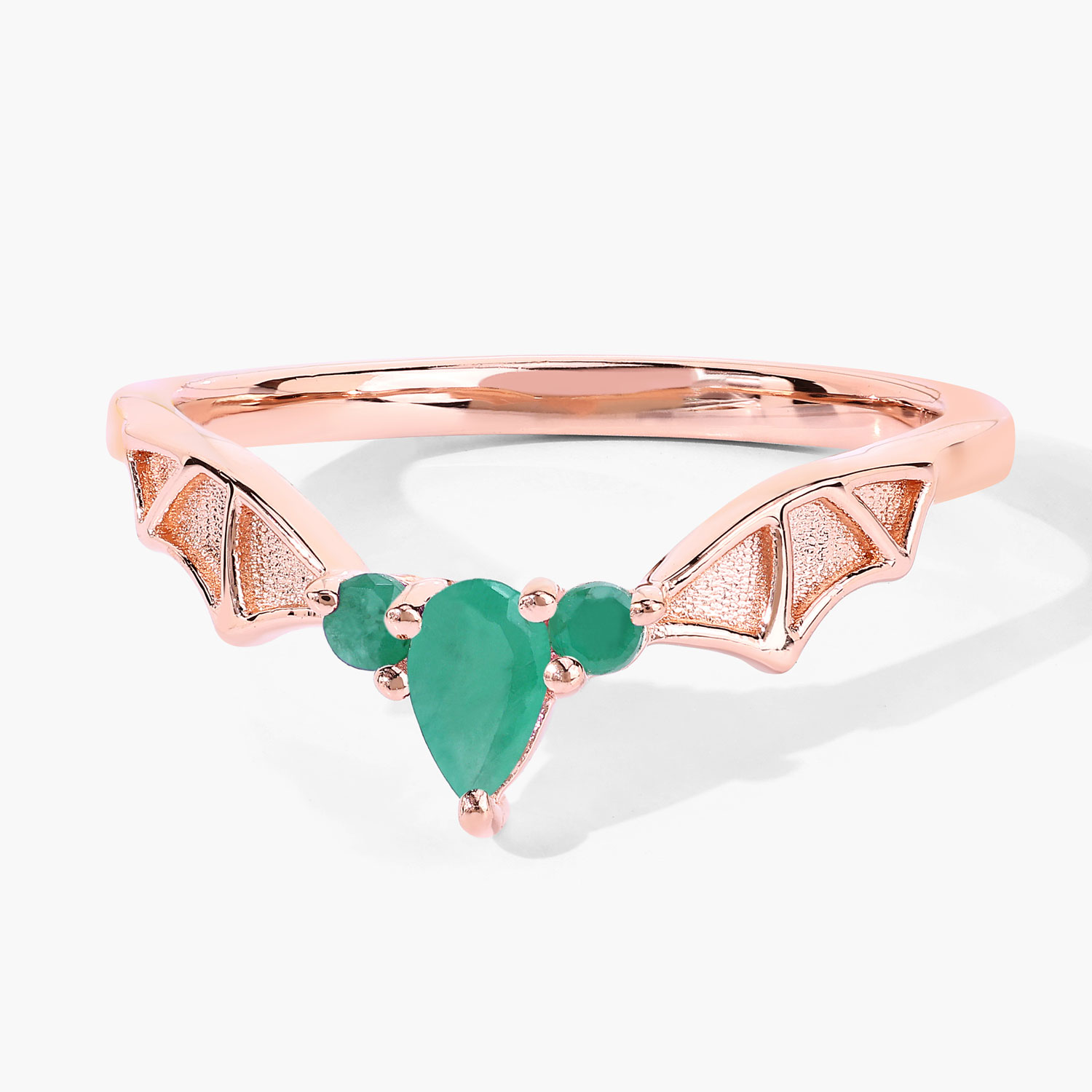 0.29 Carat Genuine Emerald .925 Sterling Silver Ring