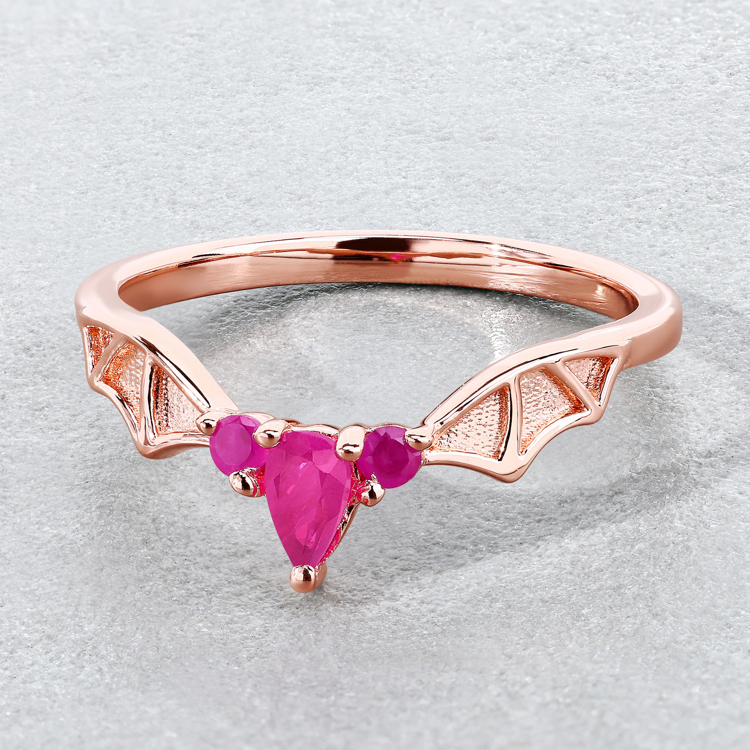 0.34 Carat Genuine Ruby .925 Sterling Silver Ring