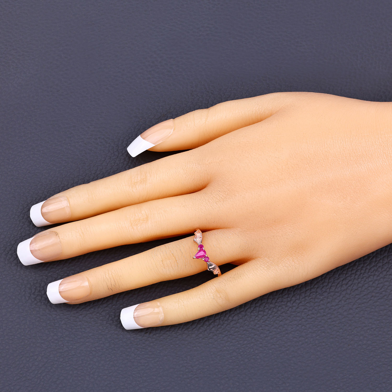 0.34 Carat Genuine Ruby .925 Sterling Silver Ring