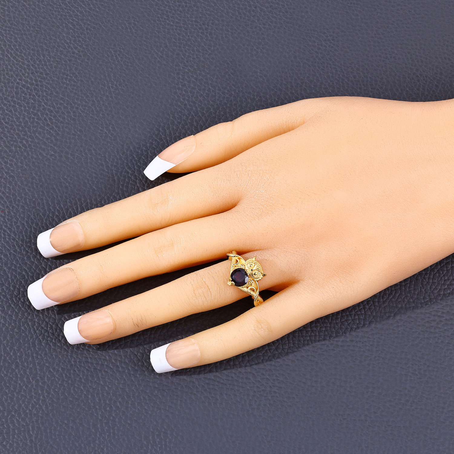 1.00 Carat Genuine Garnet .925 Sterling Silver Ring