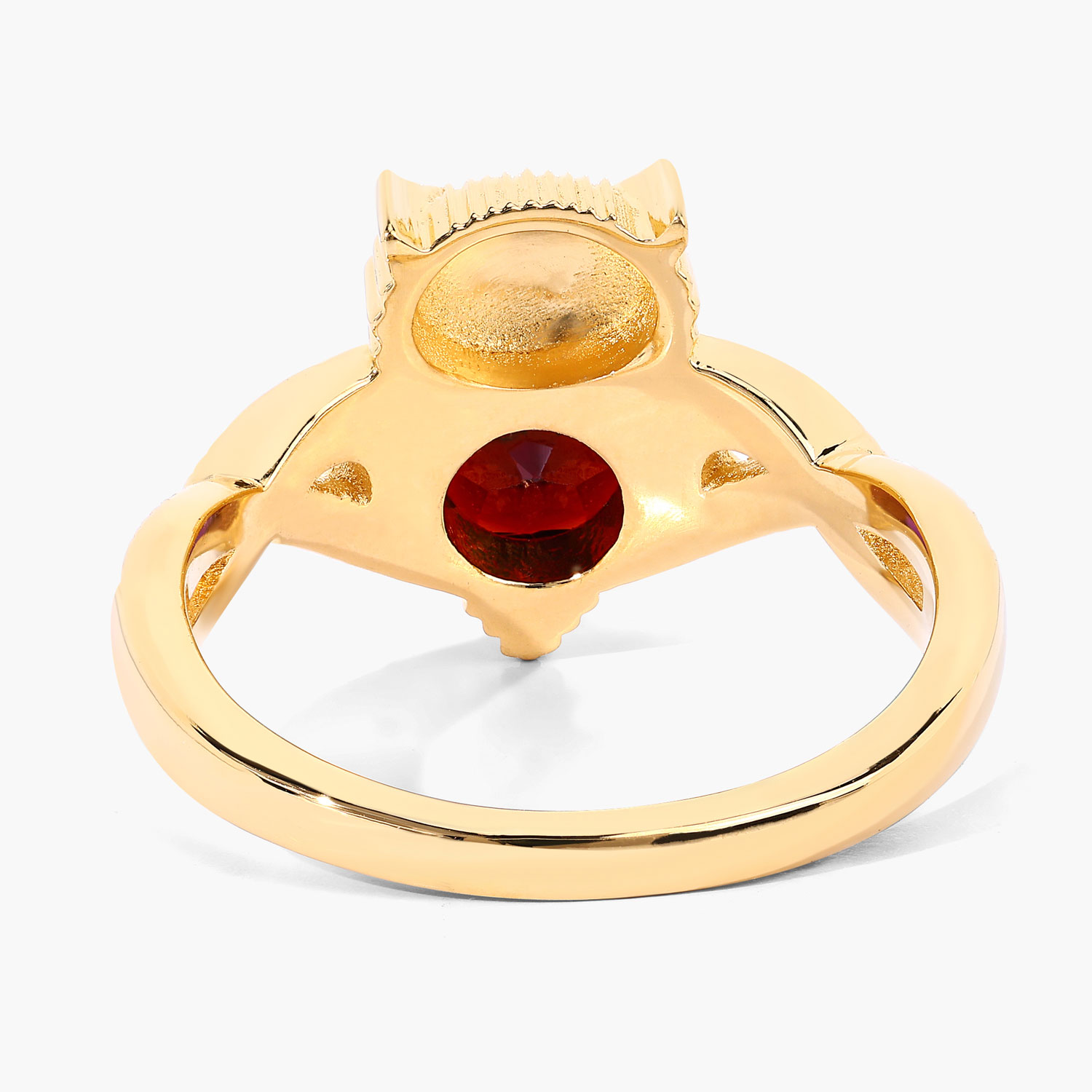 1.00 Carat Genuine Garnet .925 Sterling Silver Ring