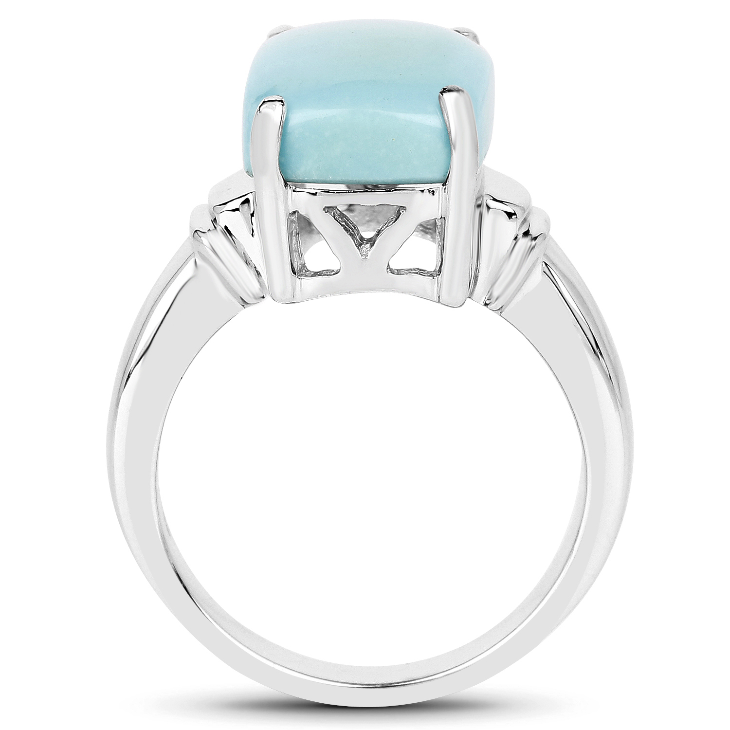 4.57 Carat Genuine Turquoise .925 Sterling Silver Ring