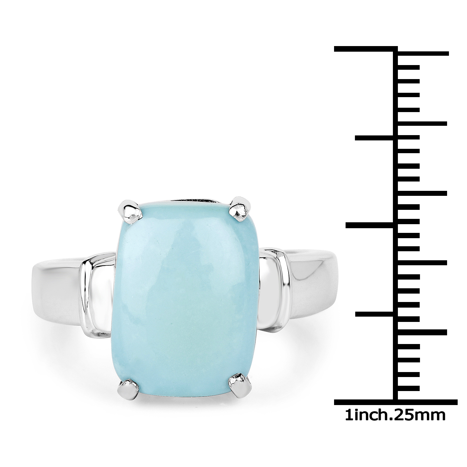 4.57 Carat Genuine Turquoise .925 Sterling Silver Ring