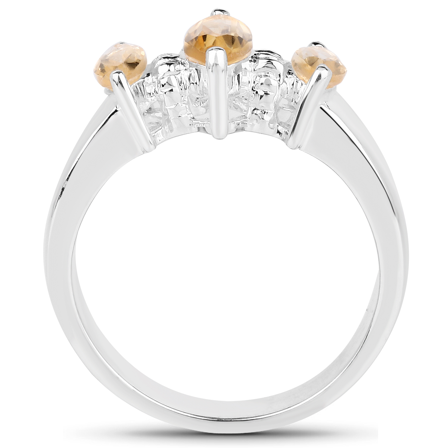 1.08 Carat Genuine Citrine .925 Sterling Silver Ring