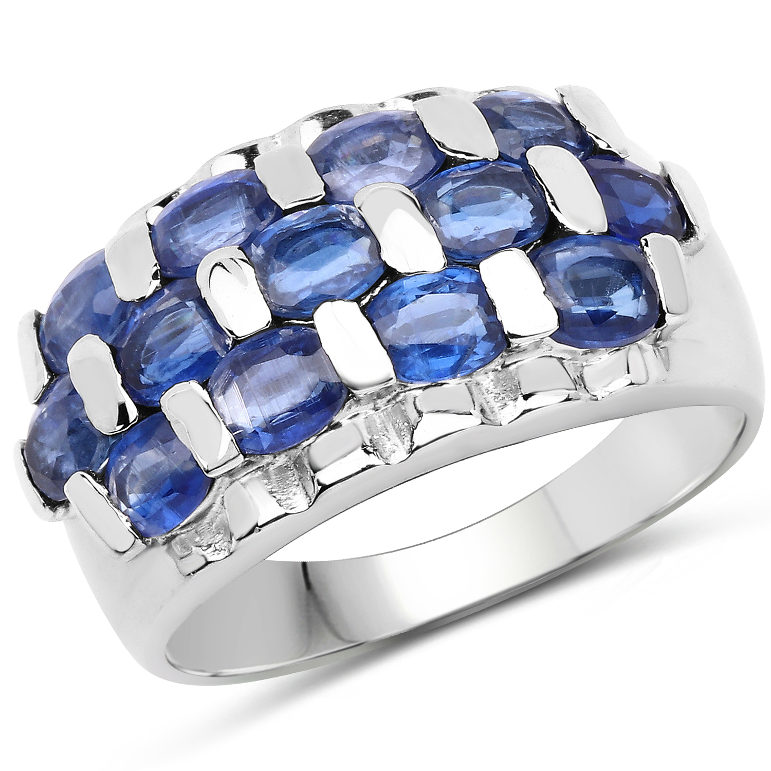 3.51 Carat Genuine Kyanite .925 Sterling Silver Ring